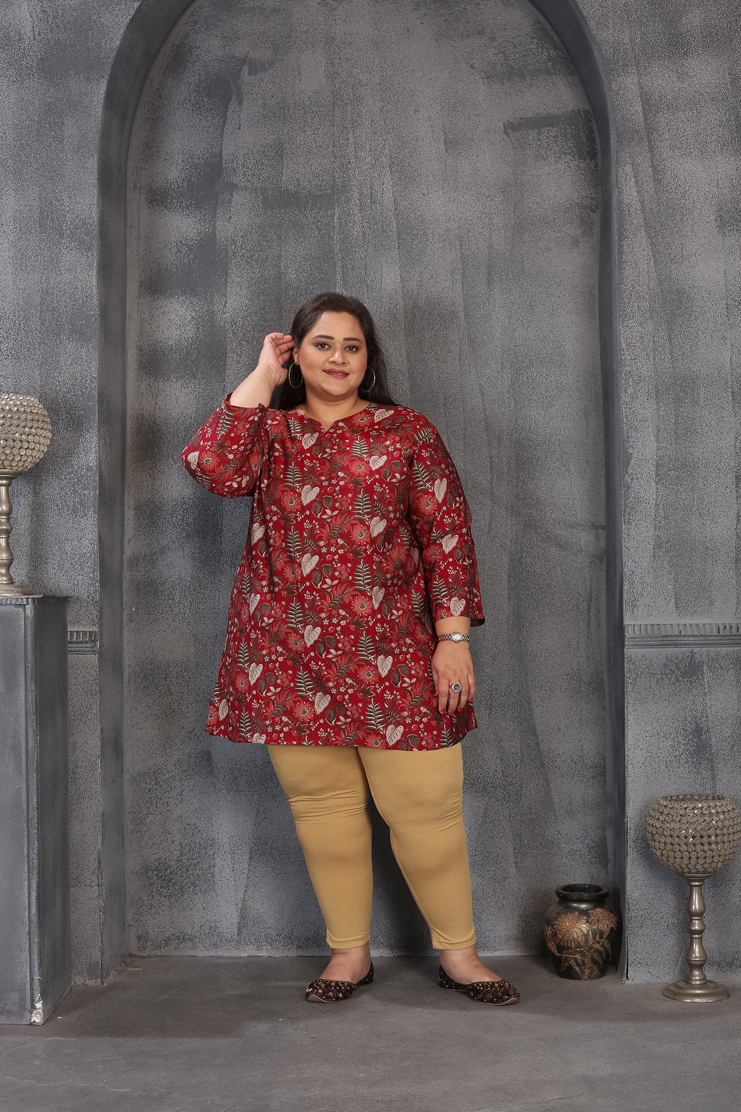 Clothiks Premium Chanderi Export Quality Embroidery Full stiched kurti