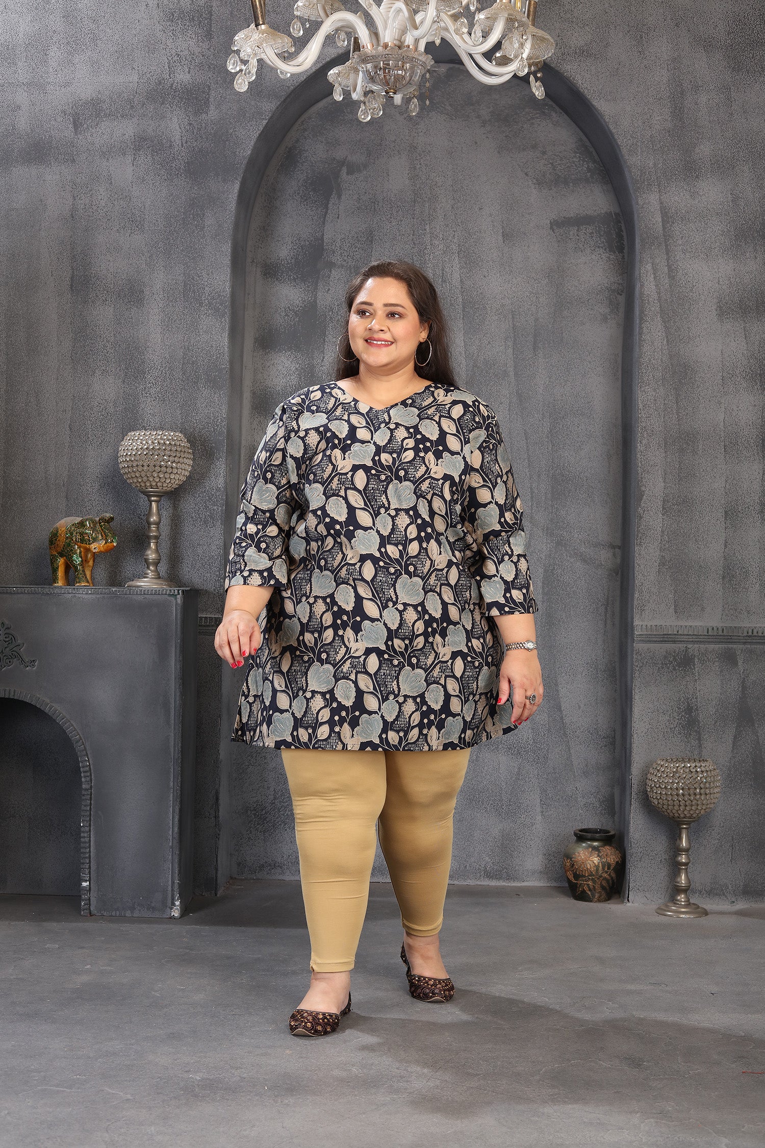 Clothiks Premium Riyon Export Quality Embroidery Full stiched kurti
