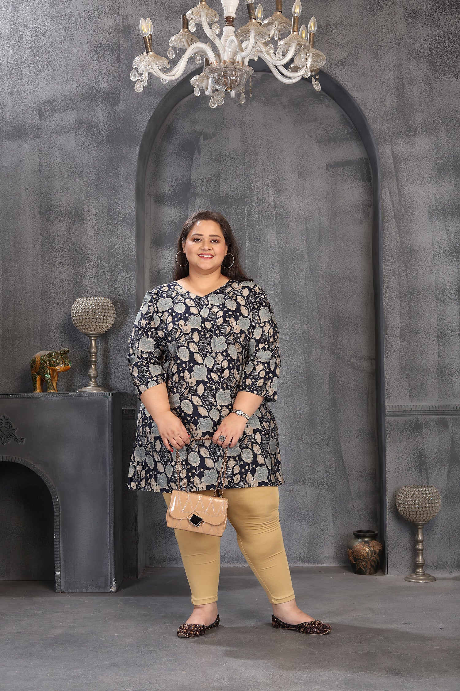 Clothiks Premium Riyon Export Quality Embroidery Full stiched kurti