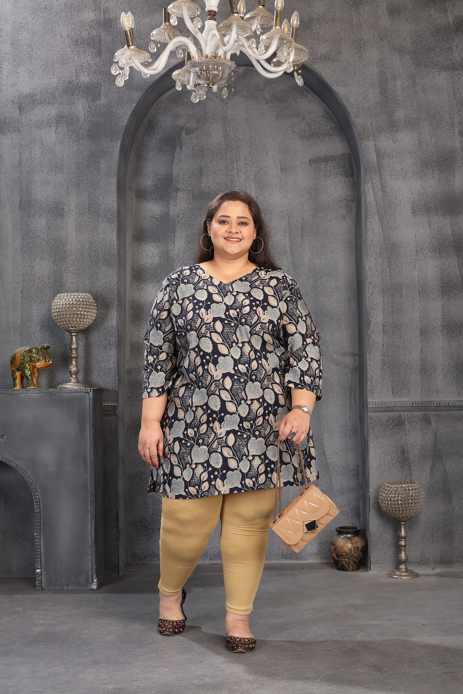 Clothiks Premium Riyon Export Quality Embroidery Full stiched kurti