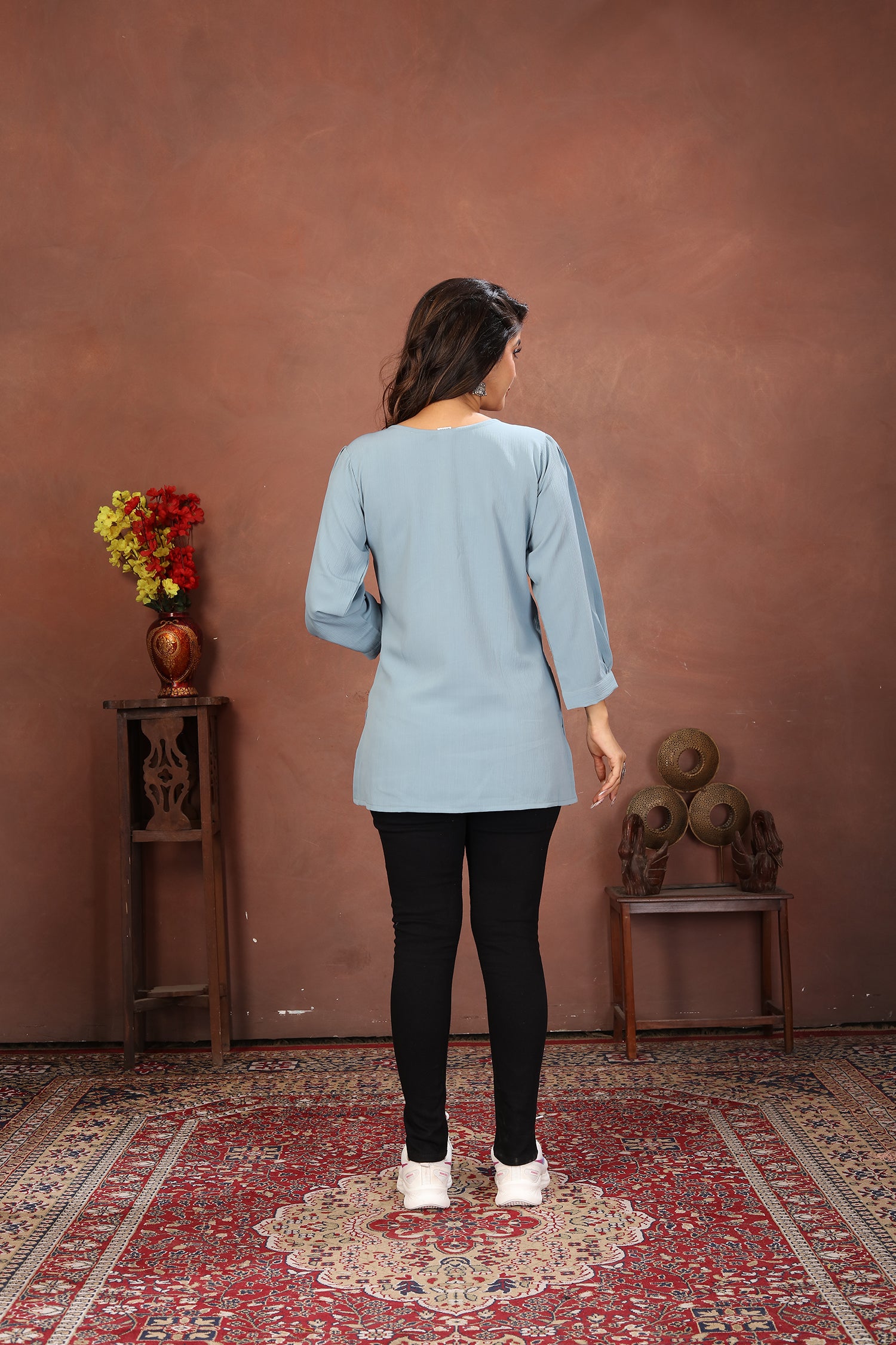 Clothiks Rinkal Cotton With Embroidery Work kurti