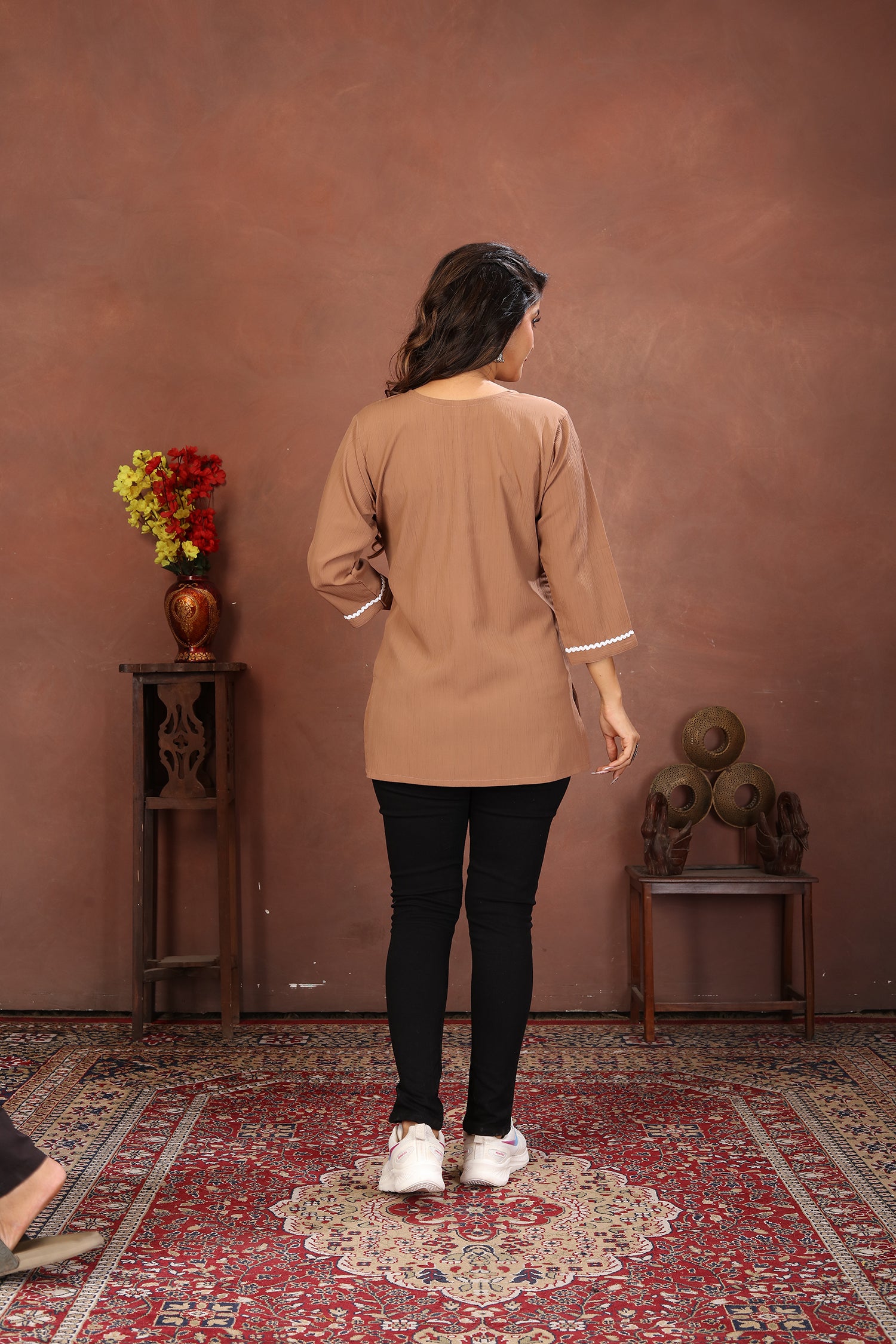 Clothiks Rinkal Cotton With Embroidery Work kurti