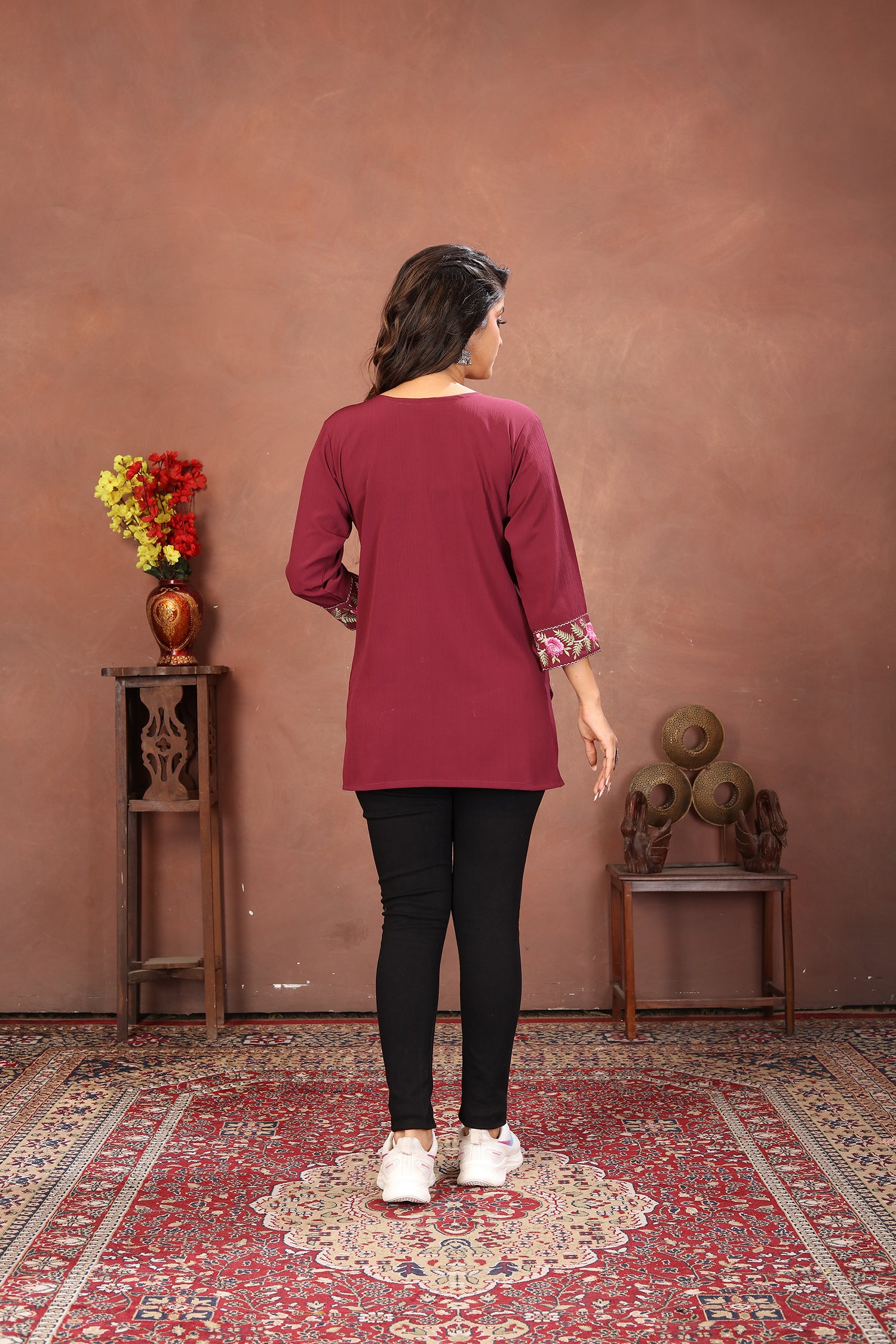 Clothiks Rinkal Cotton With Embroidery Work kurti