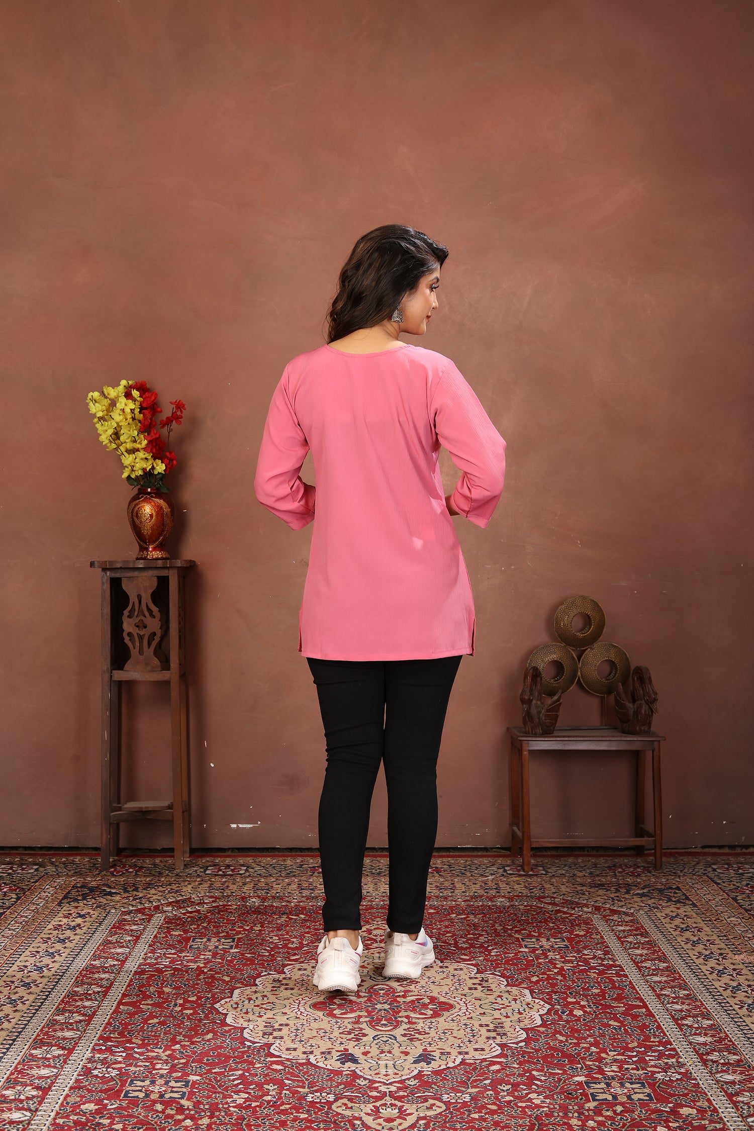 Clothiks Rinkal Cotton With Embroidery Work kurti