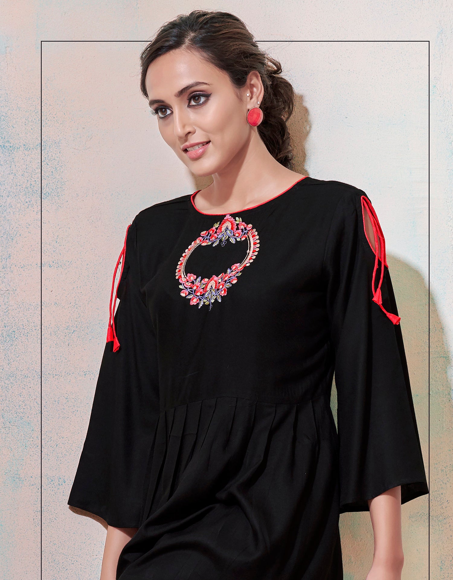 Clothiks 14KG Heavy Riyon Short Top with Designer style kurti