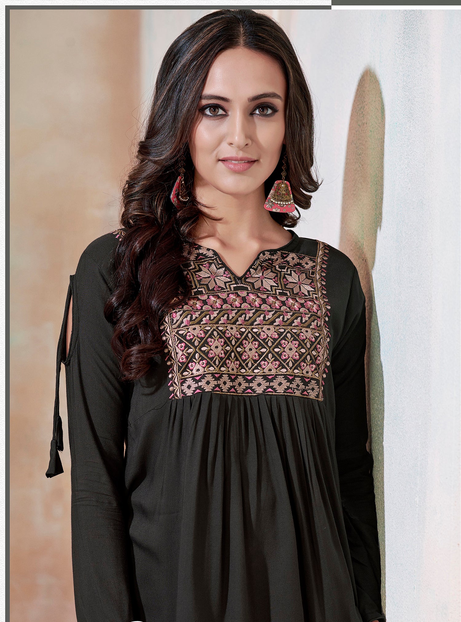 Clothiks 14KG Heavy Riyon Short Top with Designer style kurti