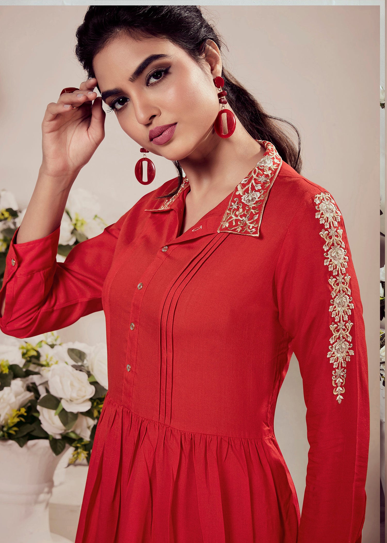Clothiks 14KG Heavy Riyon Short Top with Designer style kurti