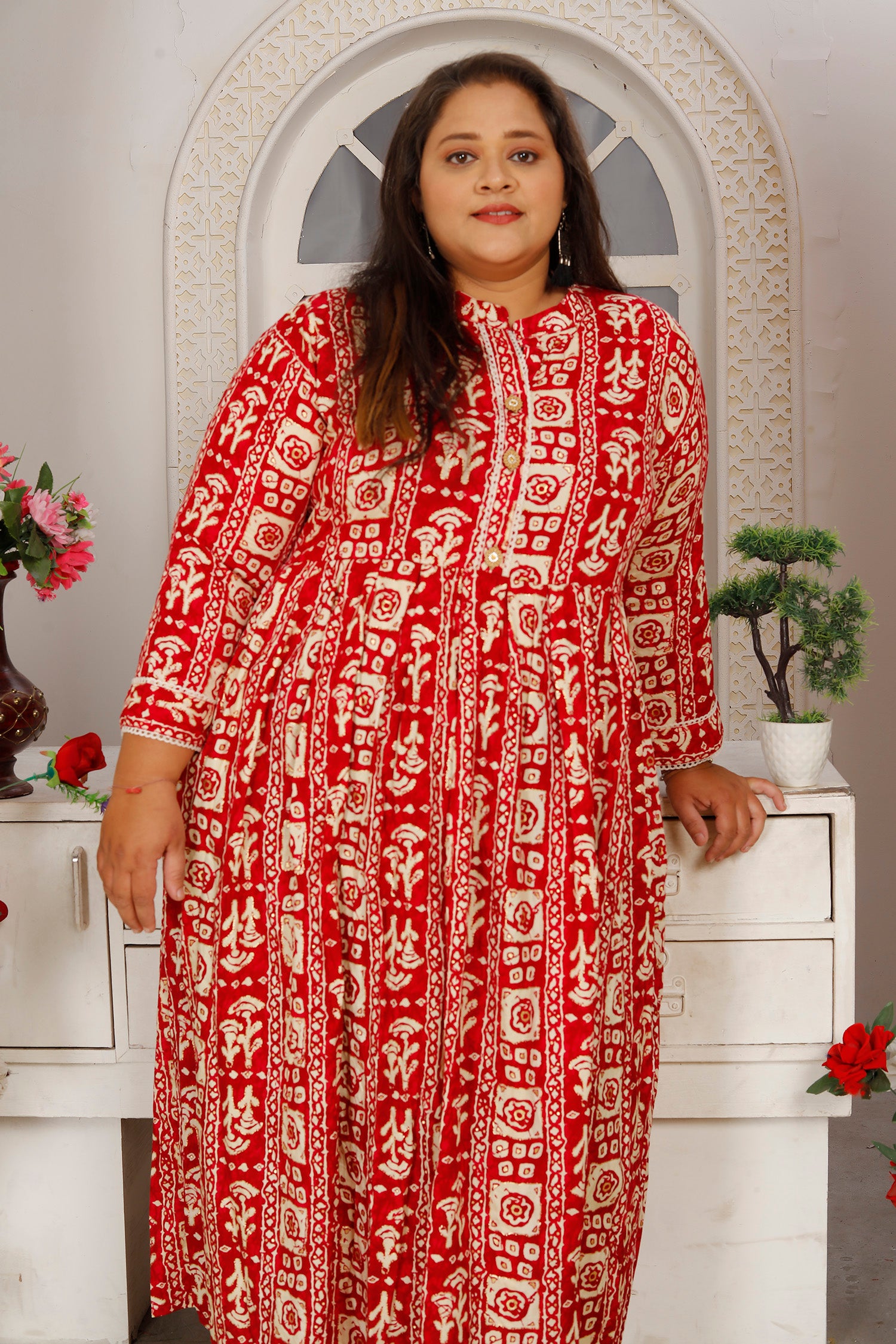 Clothiks Premium Riyon export quality Long  Kurti
