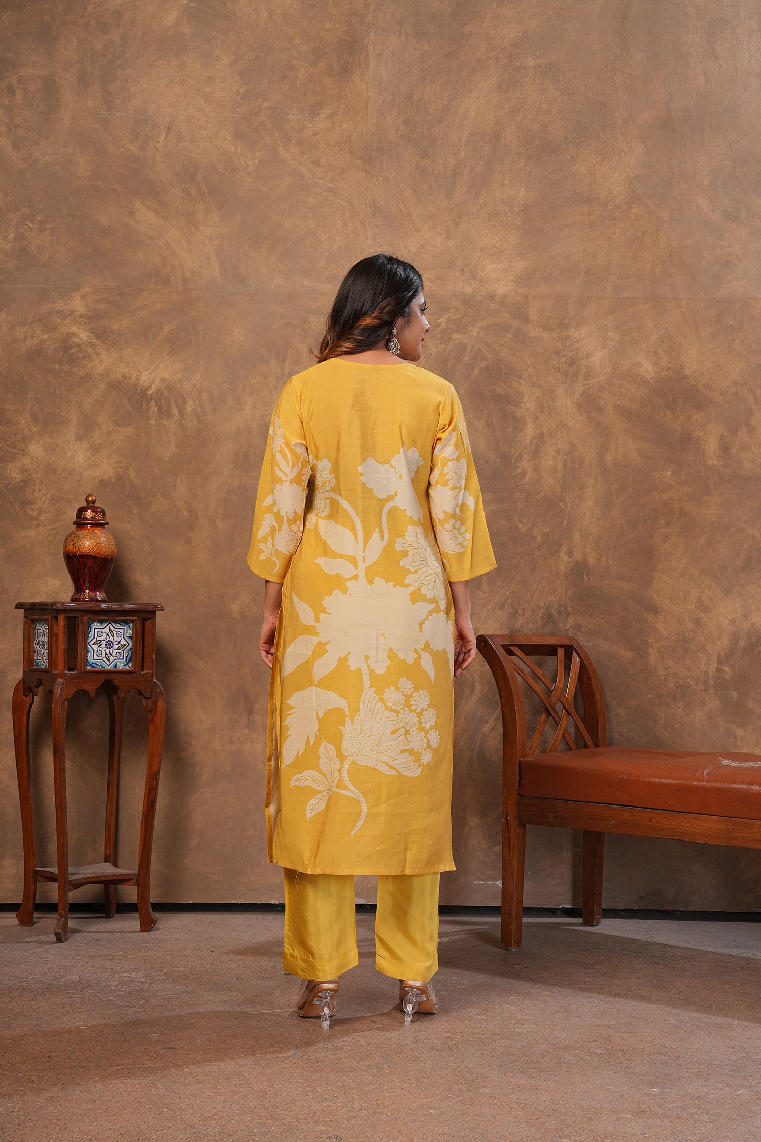 Clothiks Premium Chanderi Export Quality Handwork Full stiched kurti