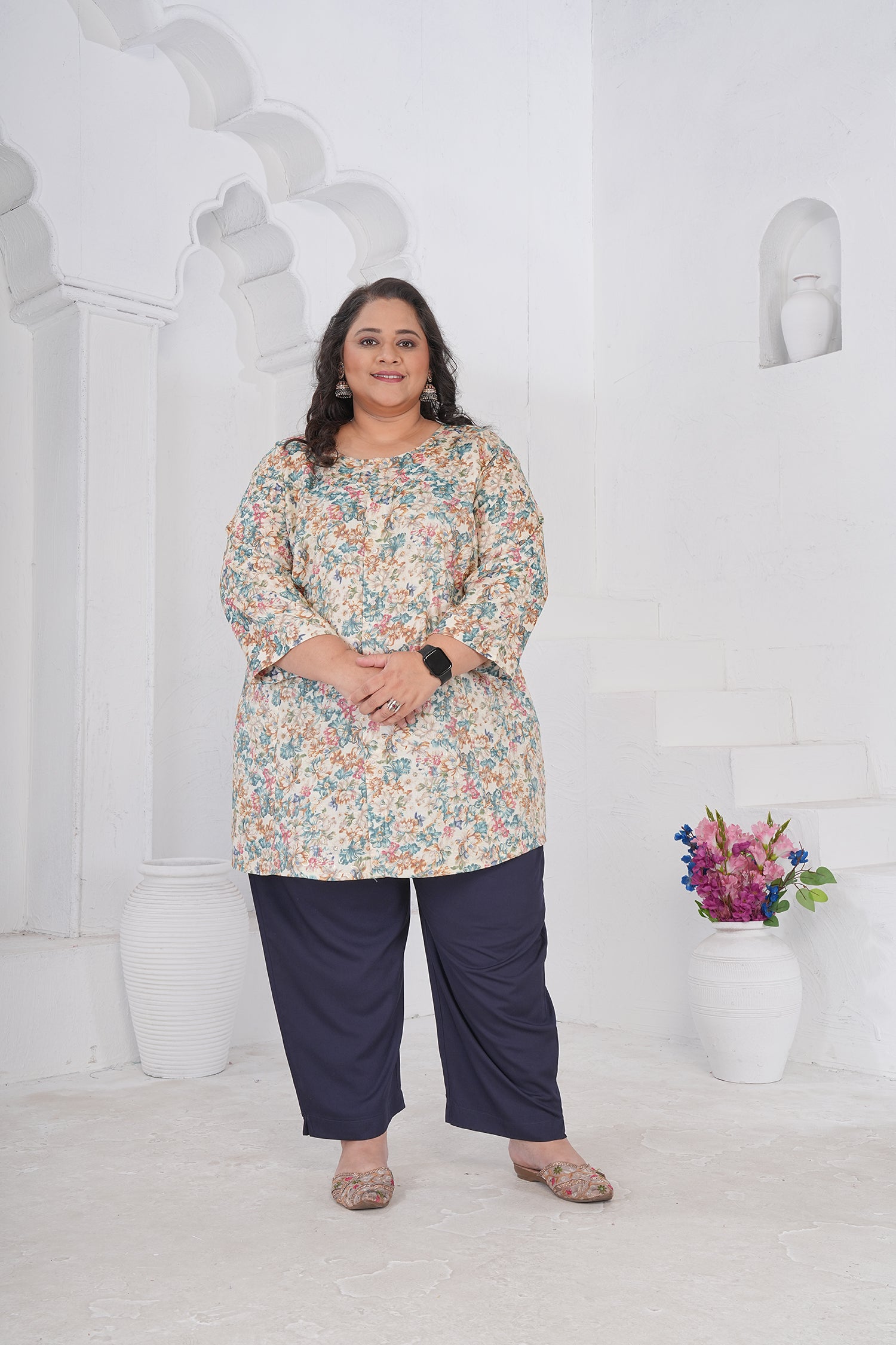 Clothiks RiyonSlub Full stiched kurti