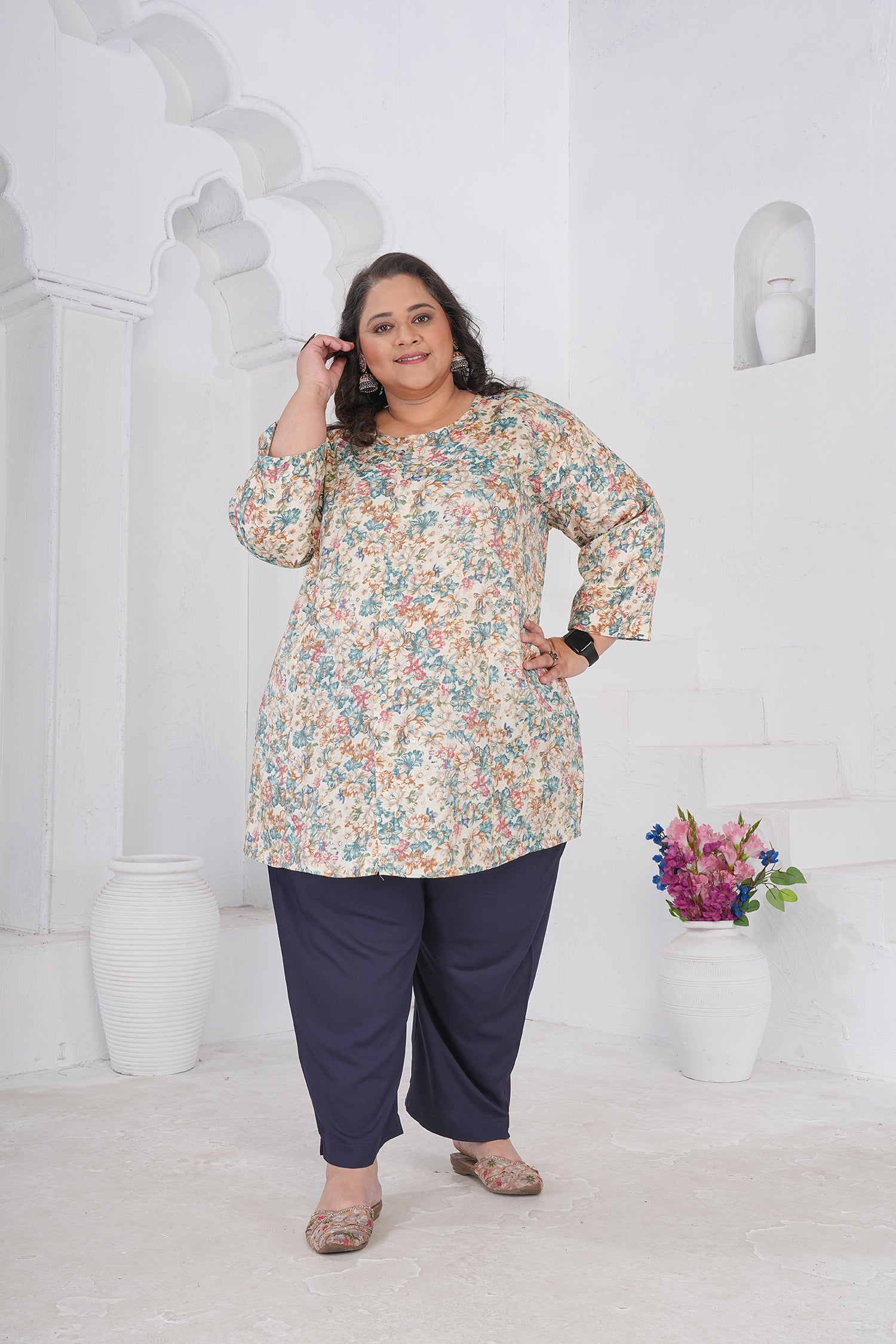 Clothiks RiyonSlub Full stiched kurti
