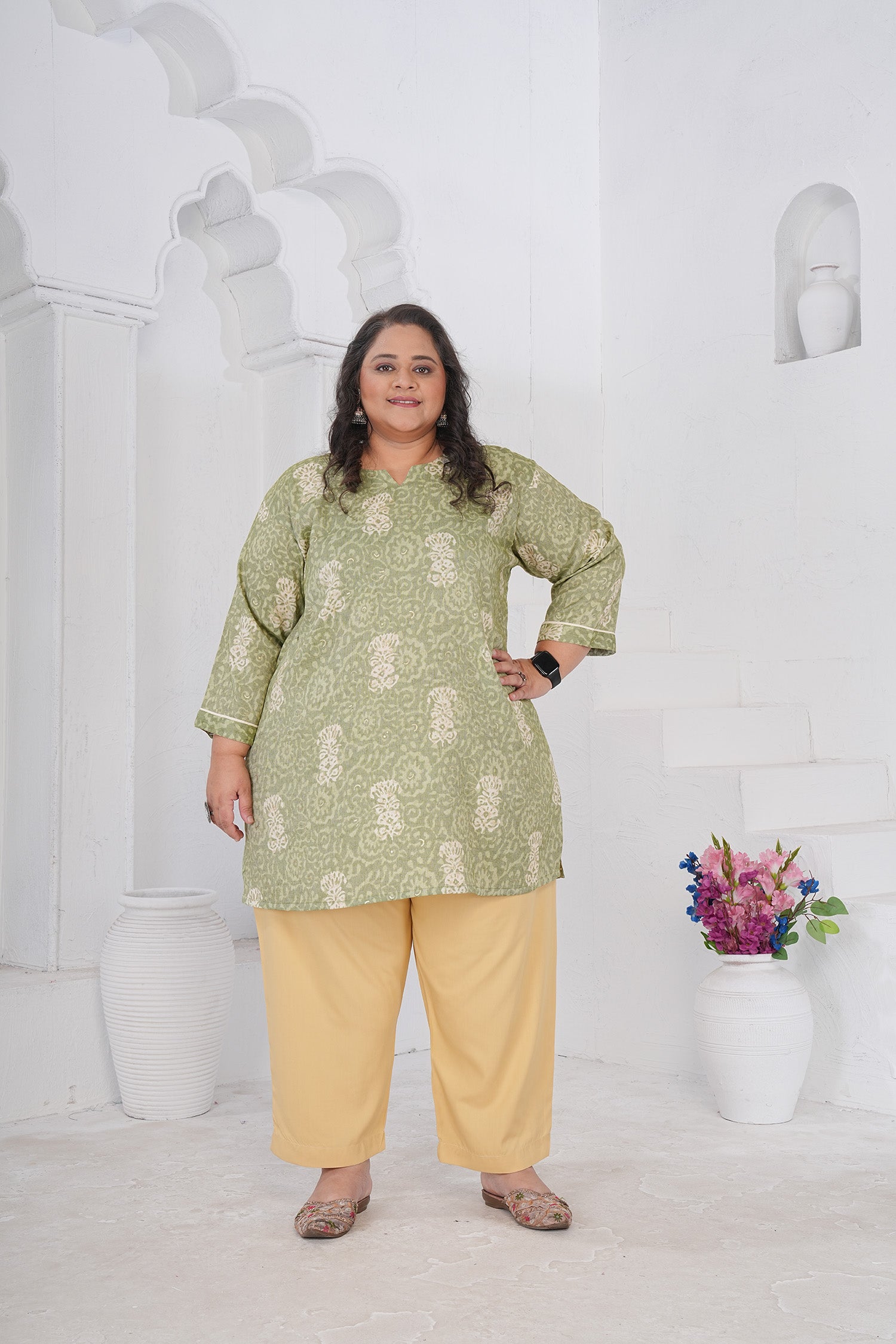 Clothiks RiyonSlub Full stiched kurti