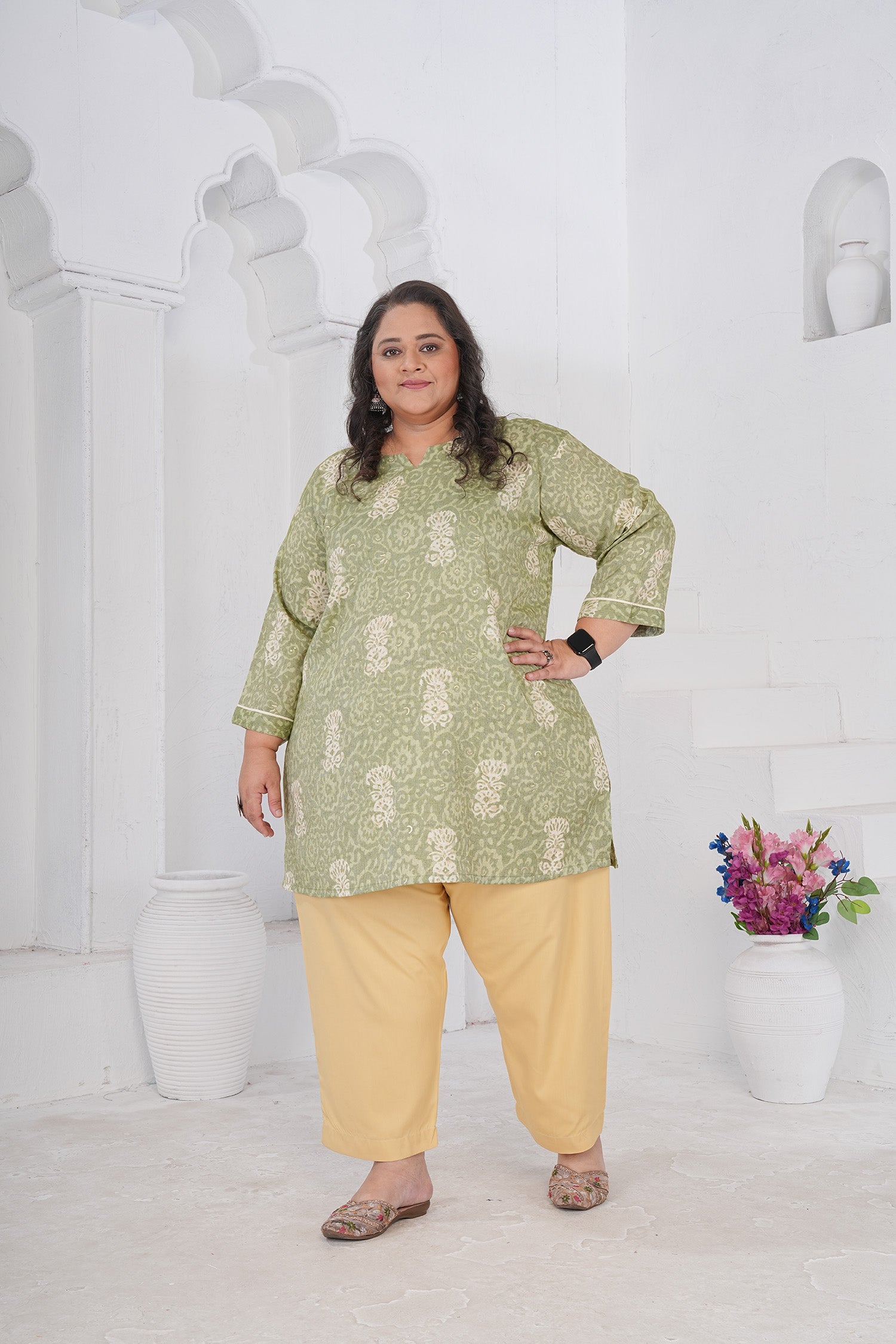 Clothiks RiyonSlub Full stiched kurti