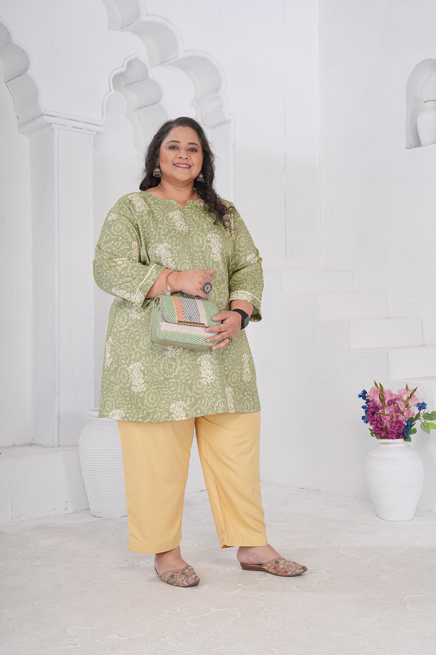 Clothiks RiyonSlub Full stiched kurti