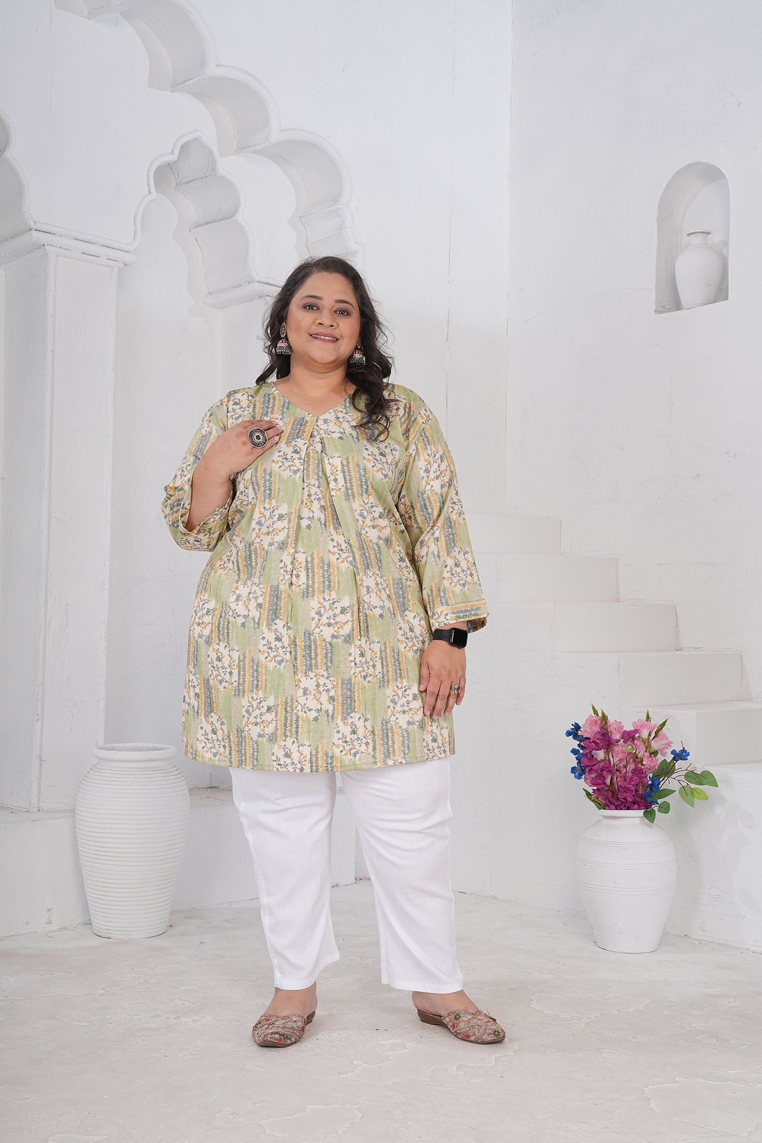 Clothiks RiyonSlub Full stiched kurti