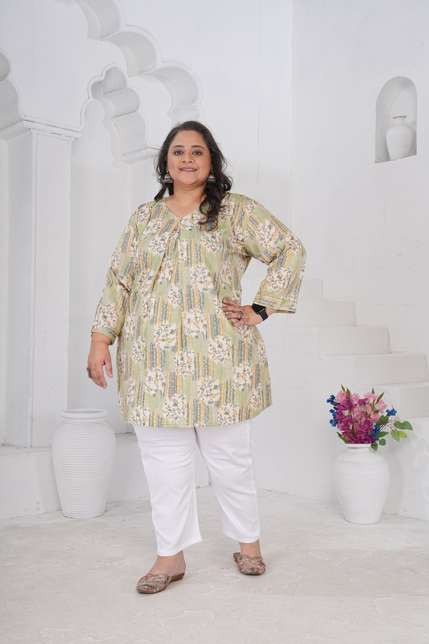 Clothiks RiyonSlub Full stiched kurti