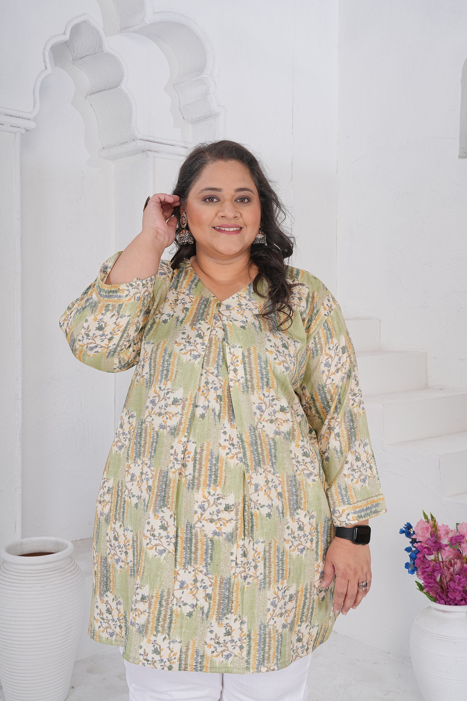 Clothiks RiyonSlub Full stiched kurti