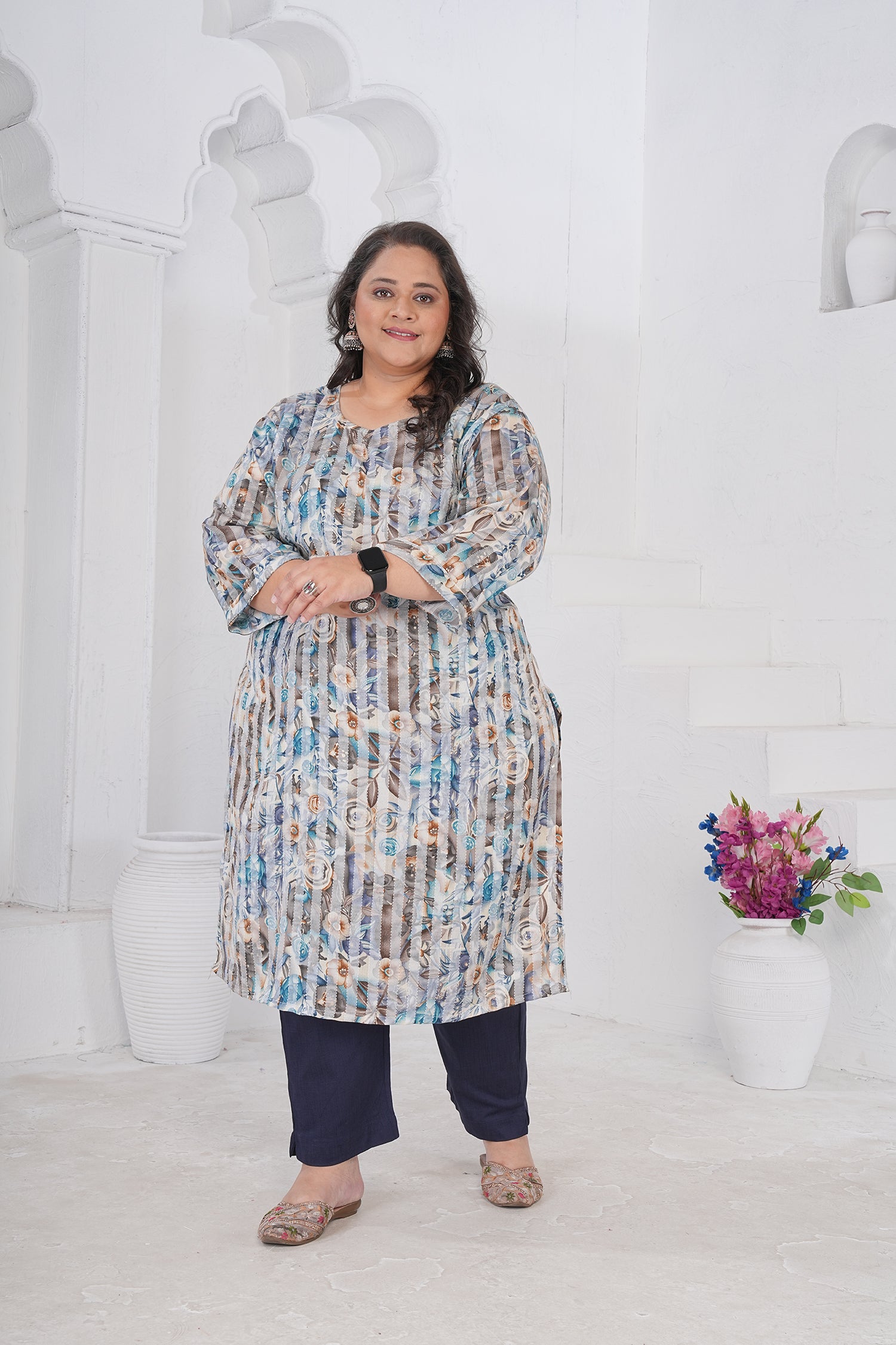Clothiks RiyonSlub Full stiched kurti