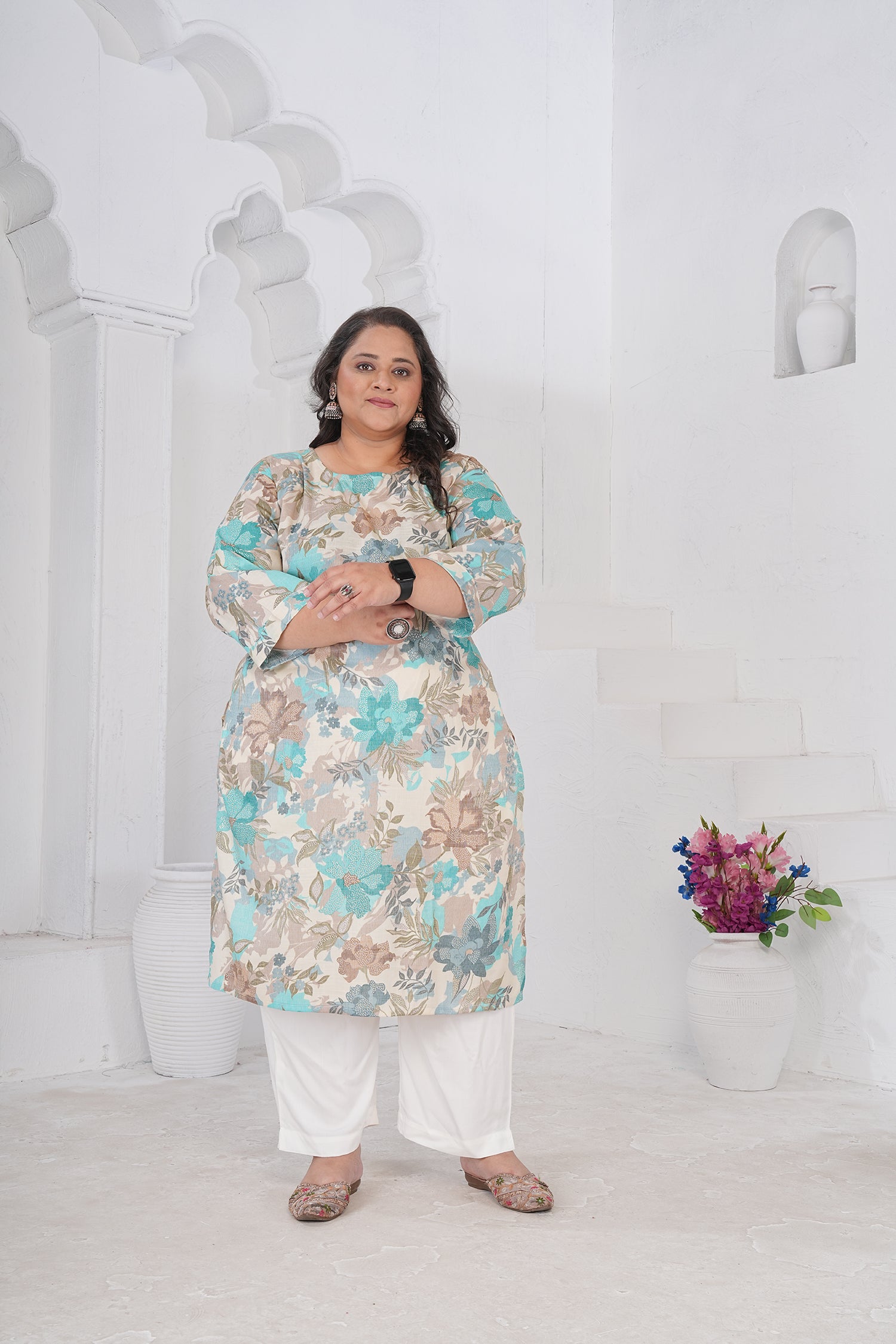 Clothiks RiyonSlub Full stiched kurti