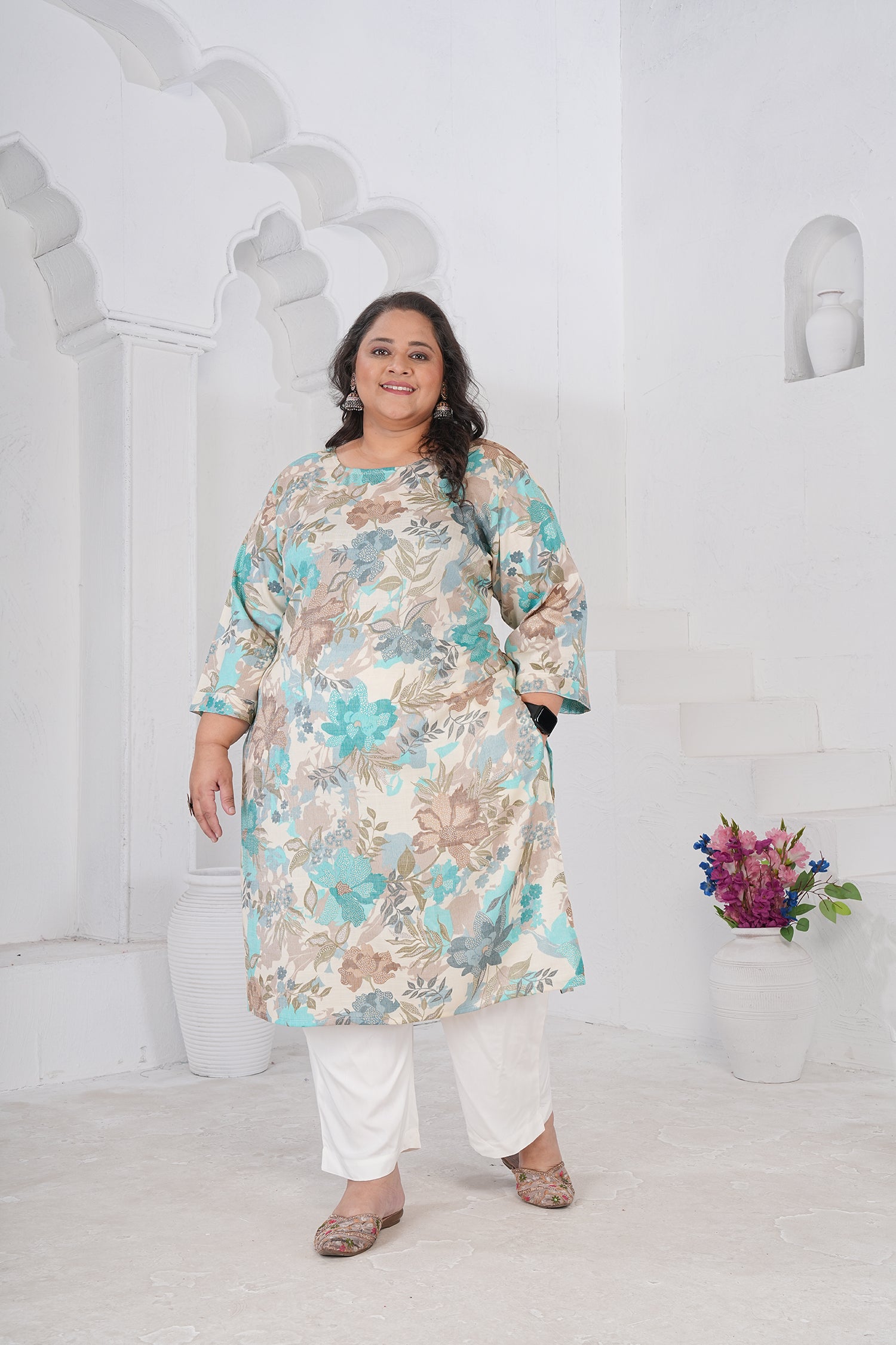 Clothiks RiyonSlub Full stiched kurti