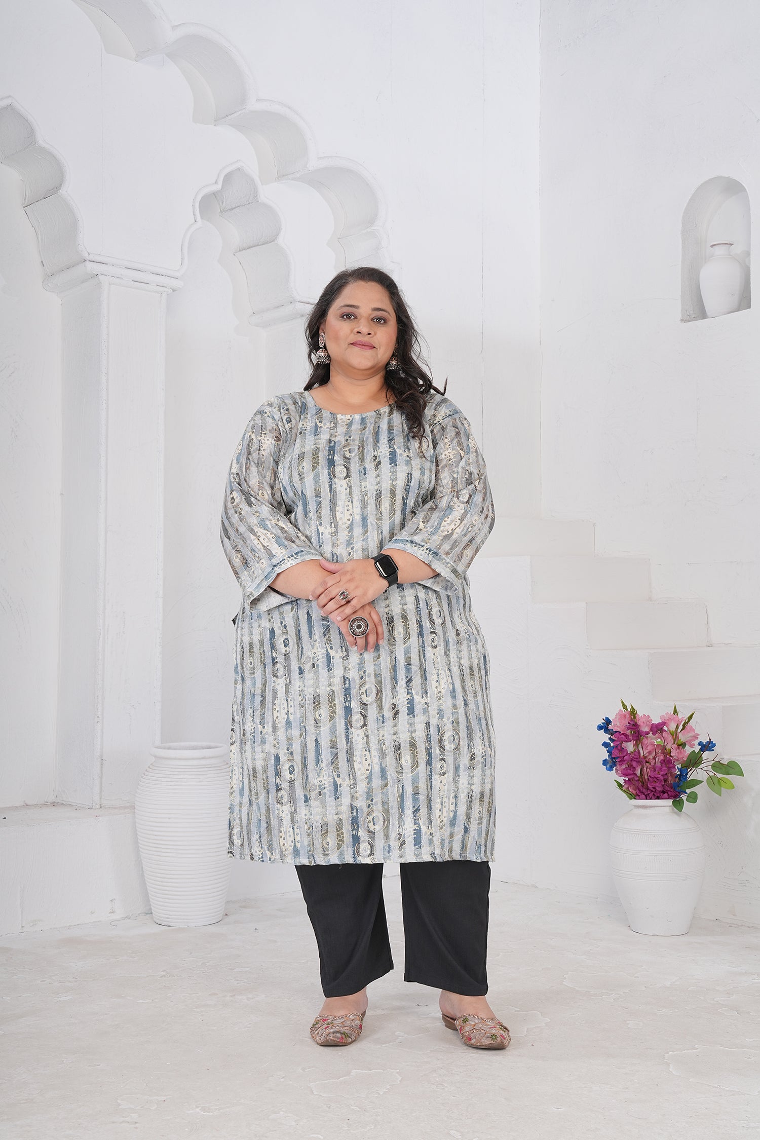 Clothiks RiyonSlub Full stiched kurti