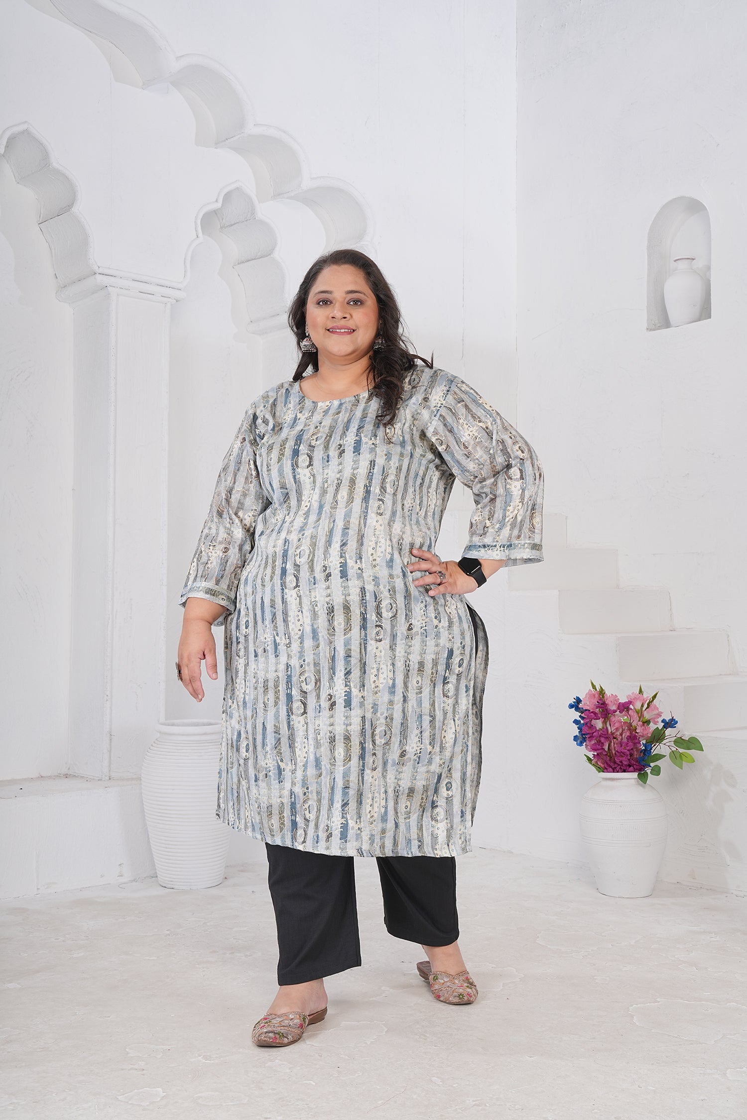 Clothiks RiyonSlub Full stiched kurti