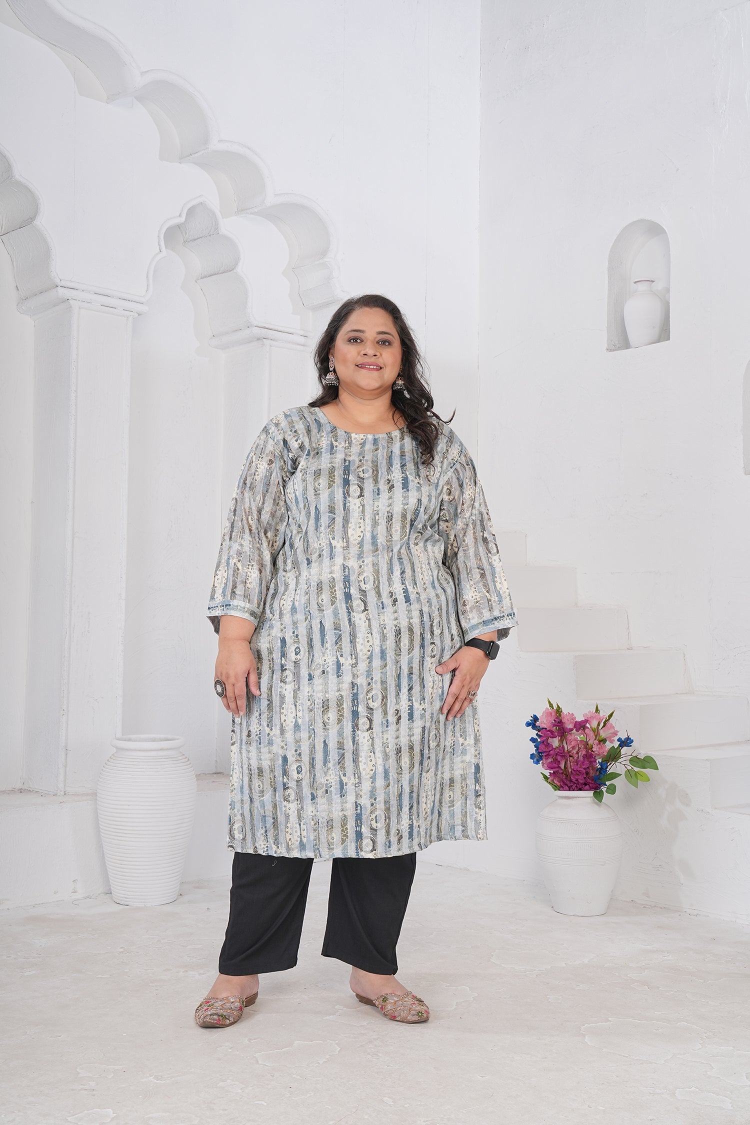 Clothiks RiyonSlub Full stiched kurti