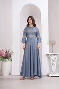 Clothiks Heavy Maslin With Heavy Embroidery Cotton Inner Stiched kurti