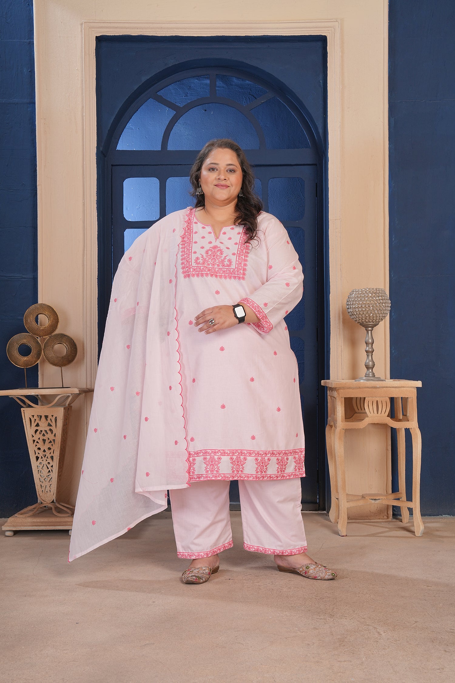 Clothiks Premium Pure Cotton Export Quality With Embroidery and Cotton Inner kurti