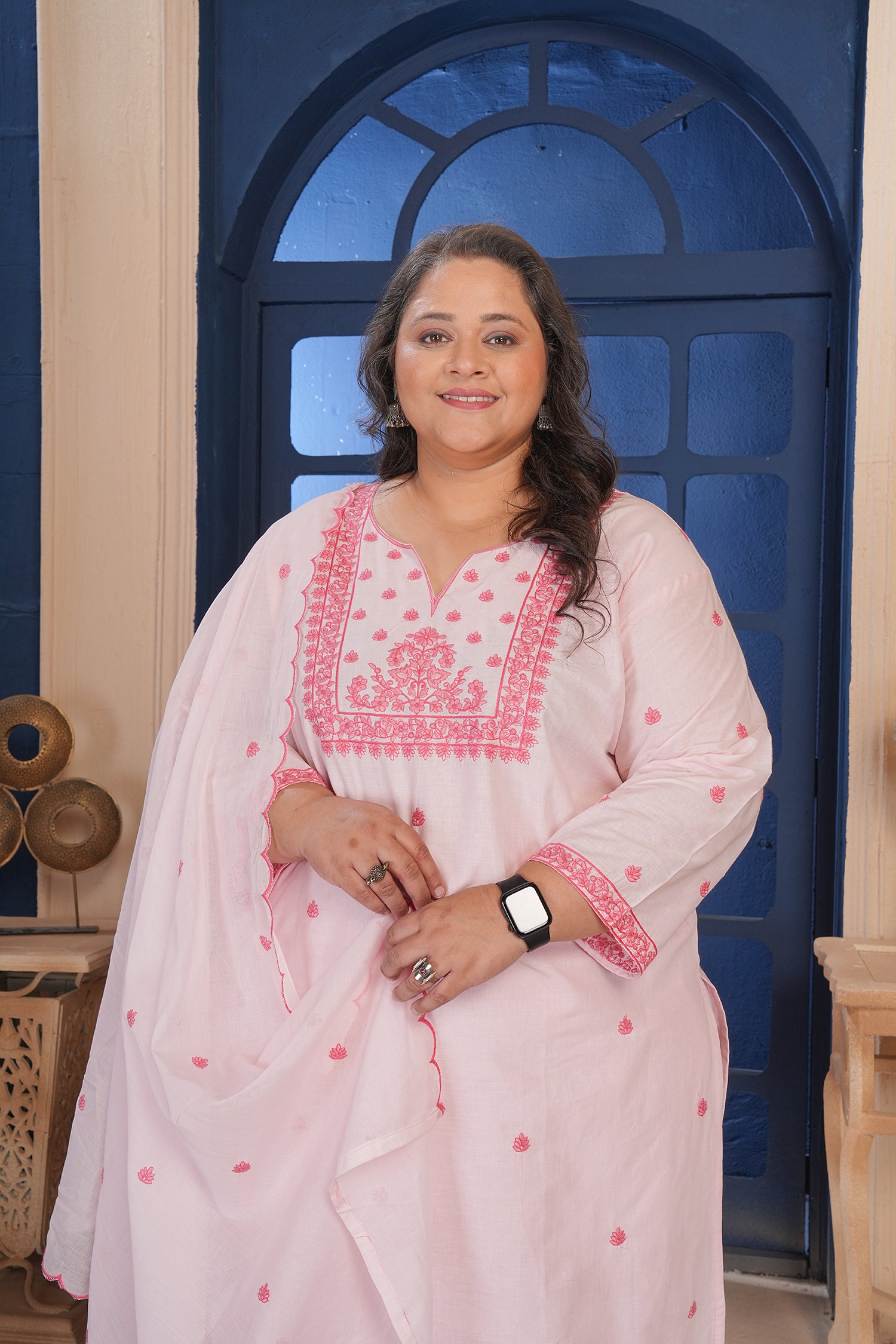 Clothiks Premium Pure Cotton Export Quality With Embroidery and Cotton Inner kurti