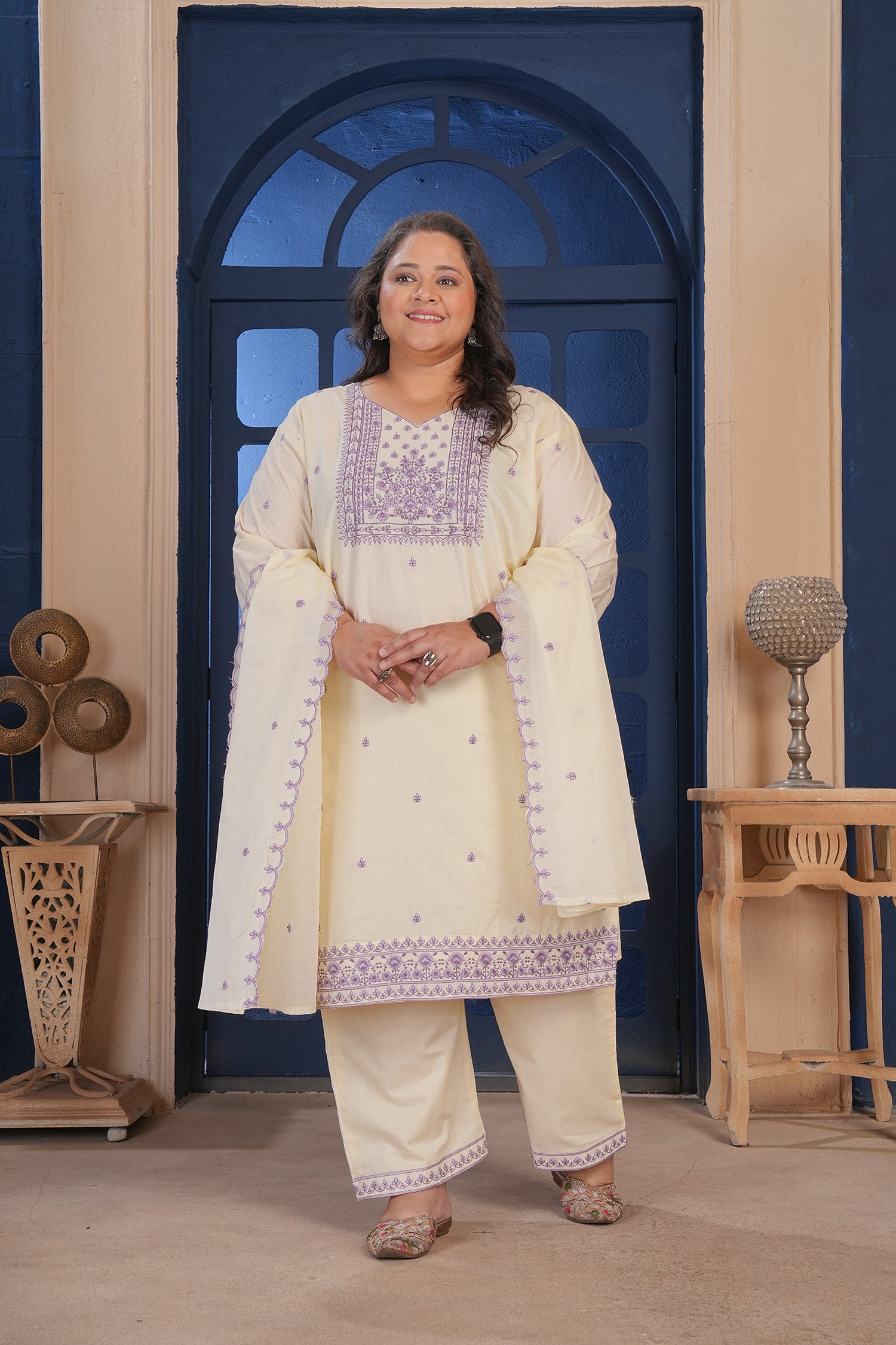 Clothiks Pure Cotton Export Quality With Embroidery and Cotton Inner Premium kurti