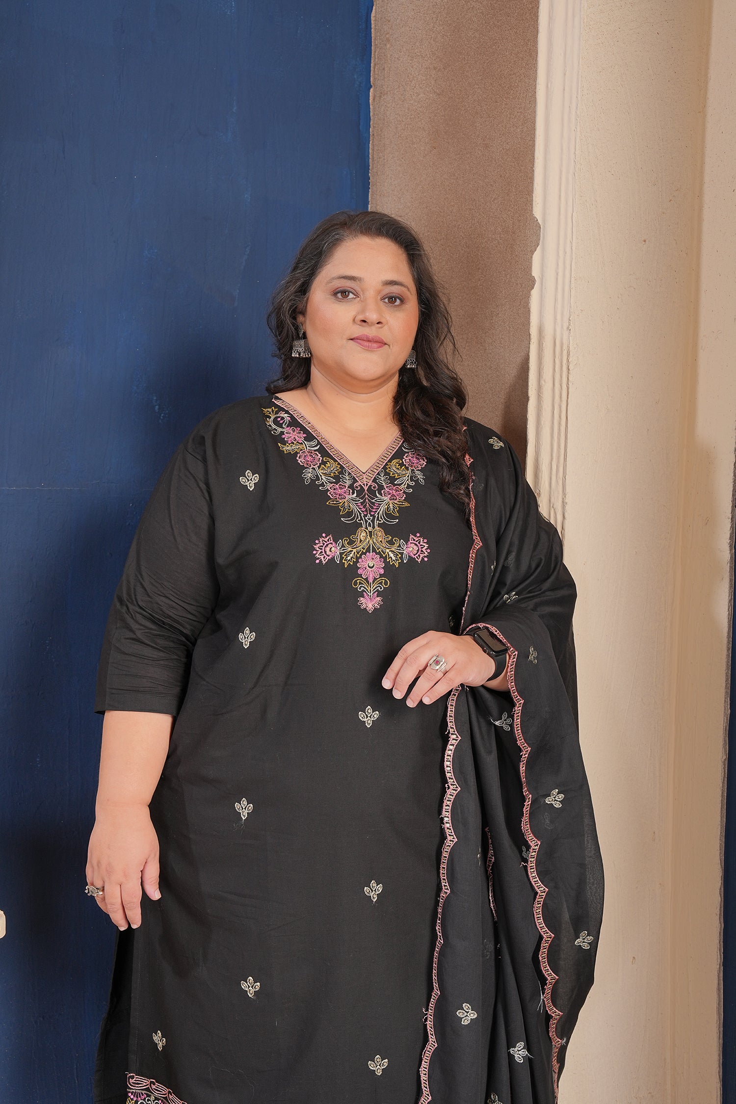 Clothiks Premium Pure Cotton Export Quality With Embroidery and Cotton Inner kurti