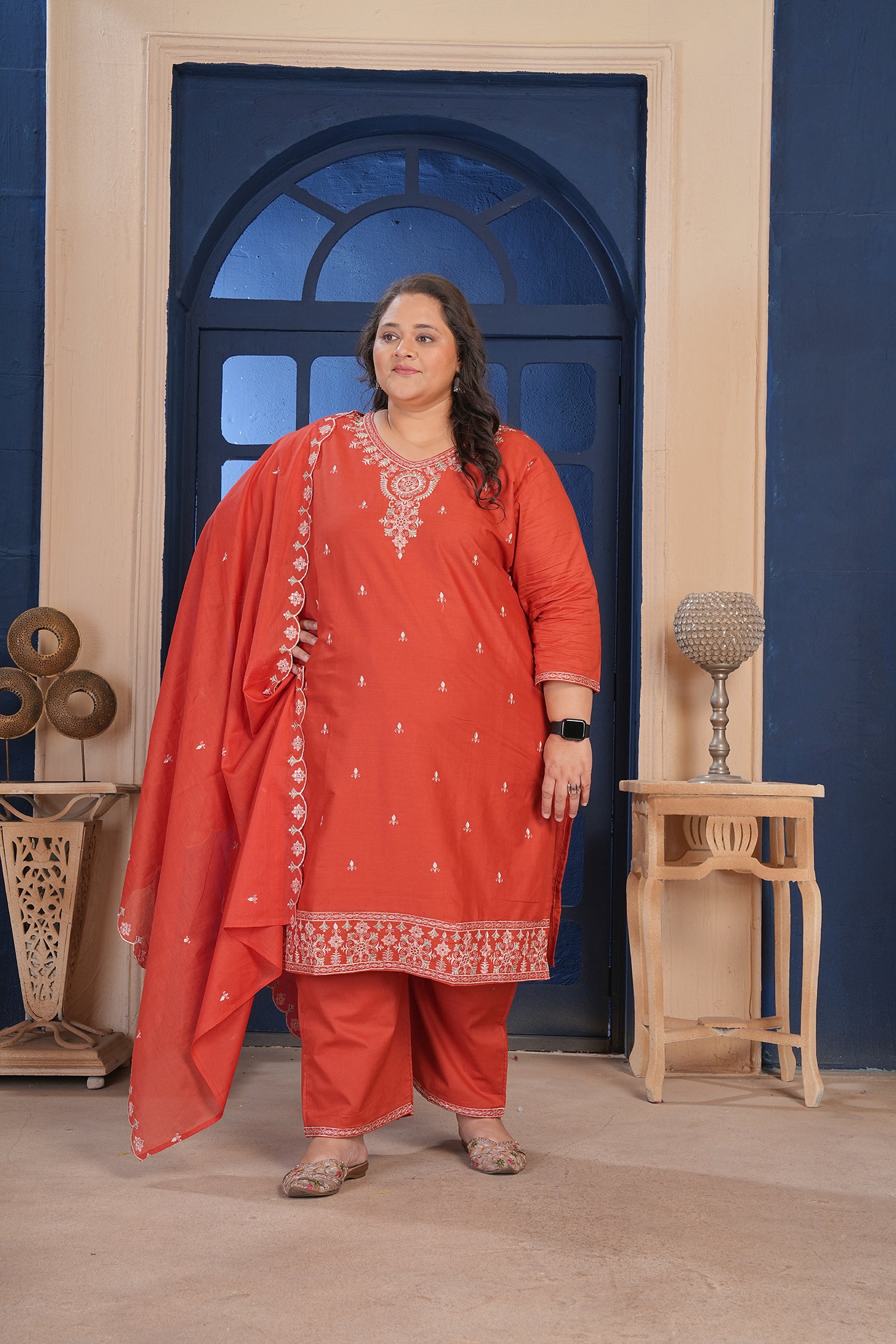 Clothiks Pure Cotton Export Quality With Embroidery and Cotton Inner Premium kurti