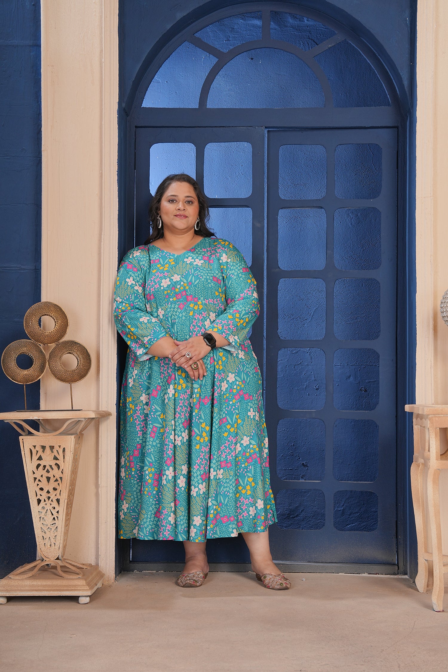 Clothiks Premium Riyon export quality Long  Kurti