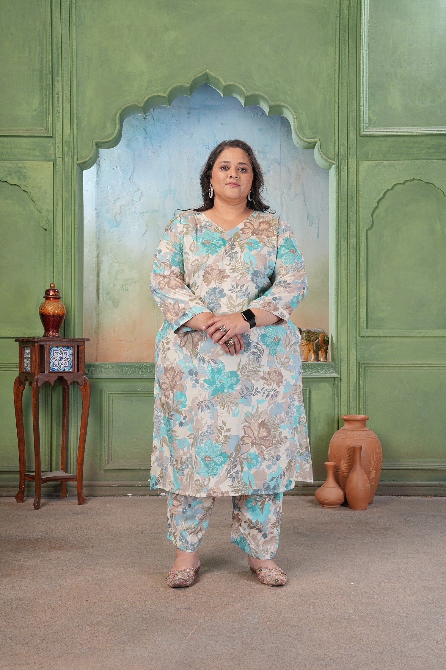 Clotthiks RiyonSlub Print kurti
