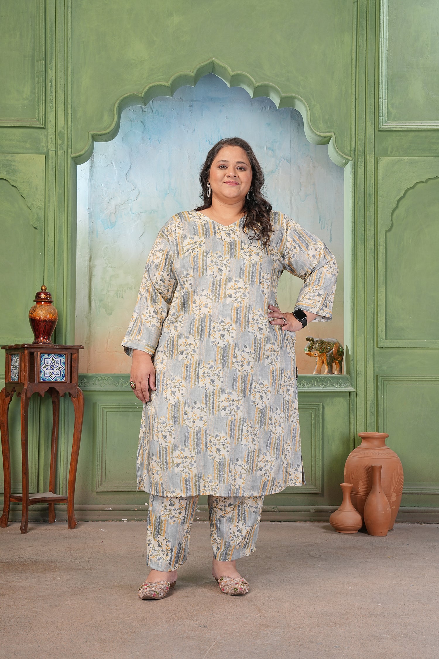 Clothiks RiyonSlub Print kurti