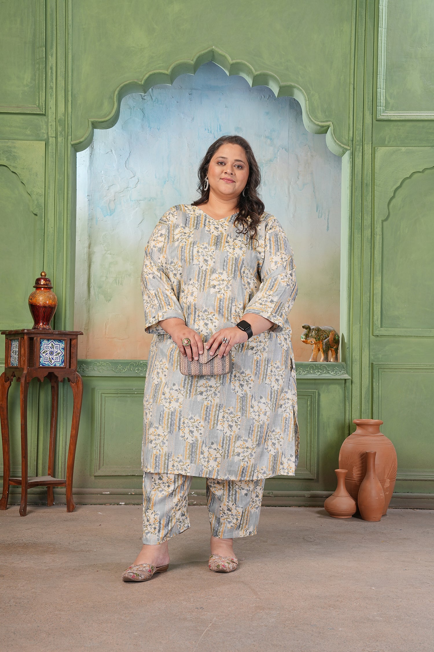 Clothiks RiyonSlub Print kurti