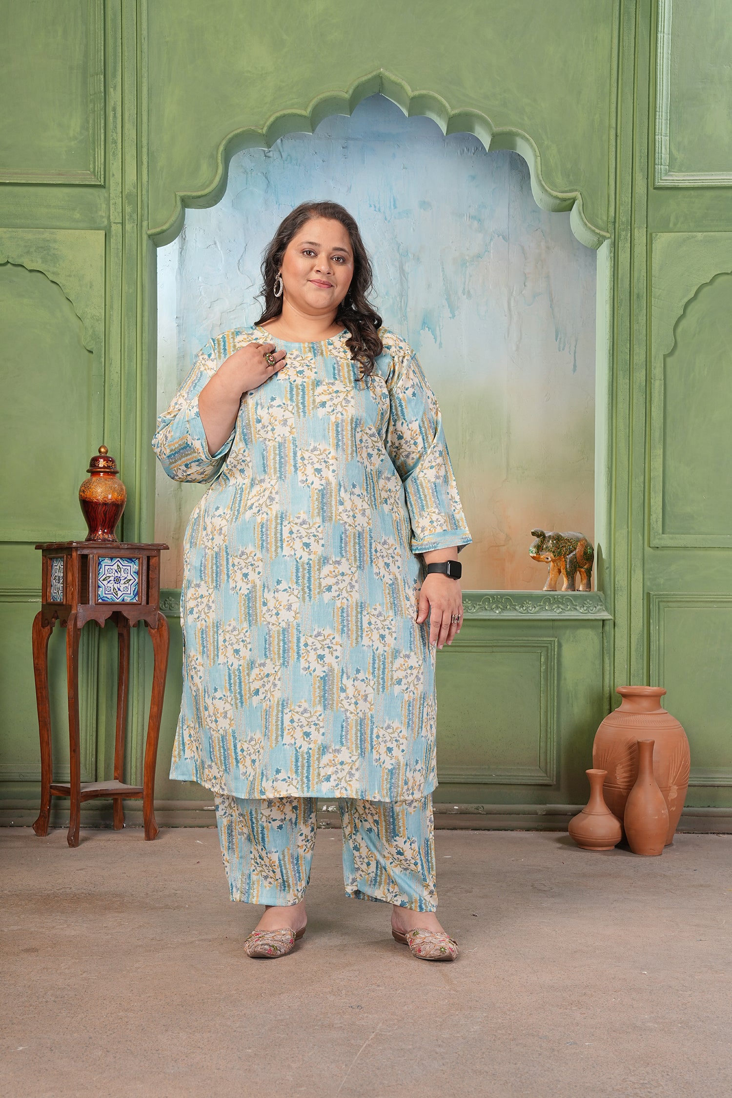 Clothiks RiyonSlub Print kurti