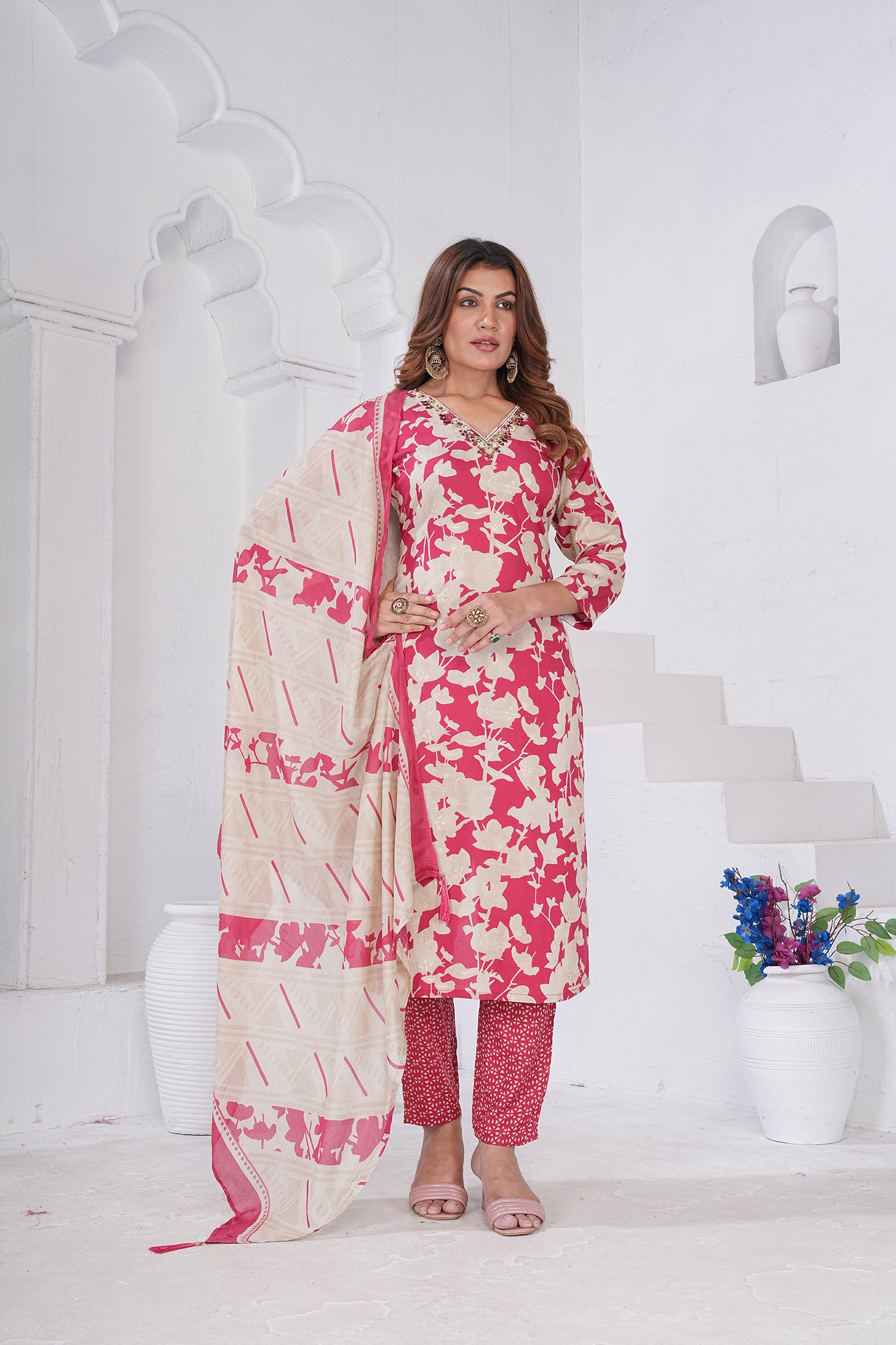 Clothiks Premium Riyon Export Quality Handwork Full stiched kurti