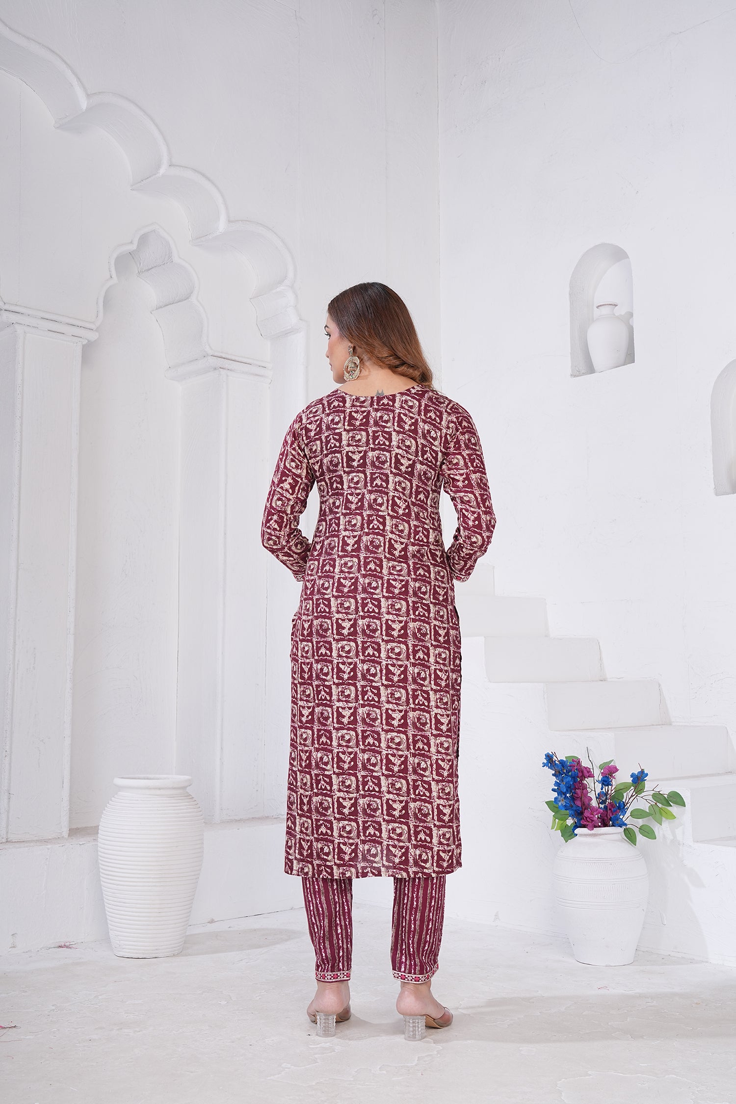 Clothiks Premium Riyon Export Quality Handwork Full stiched kurti