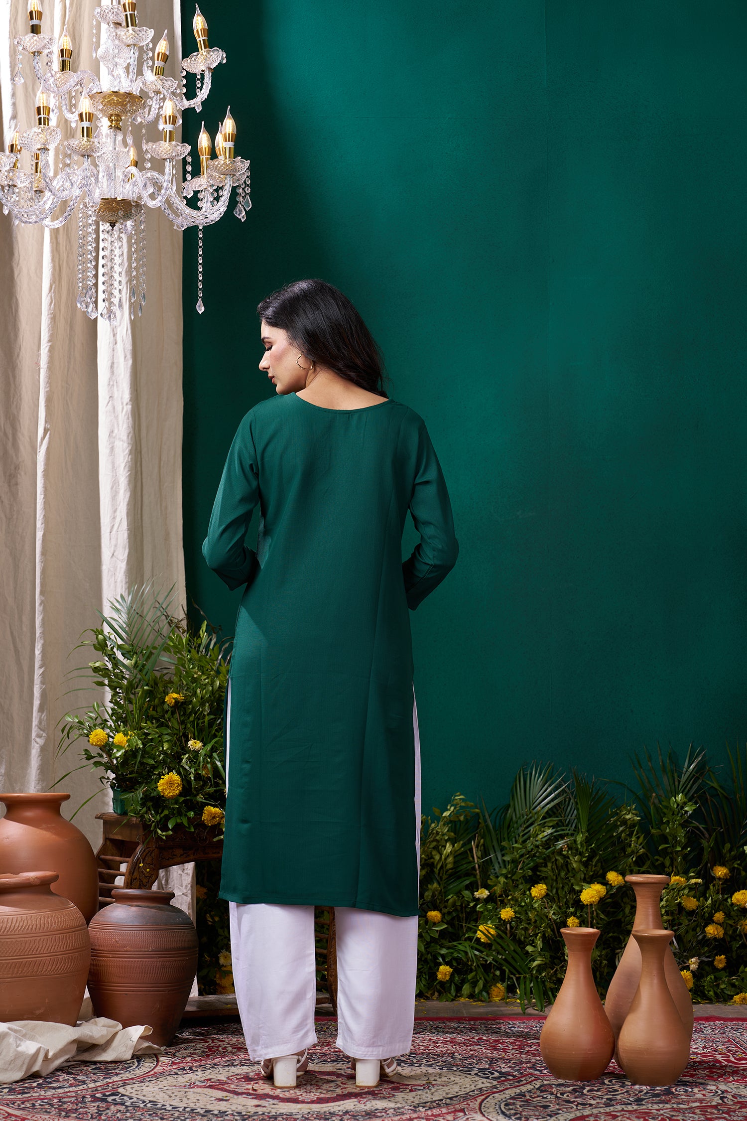 Clothiks Maaza Cotton Handwork with Pocket kurti