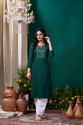 Clothiks Maaza Cotton Handwork with Pocket kurti