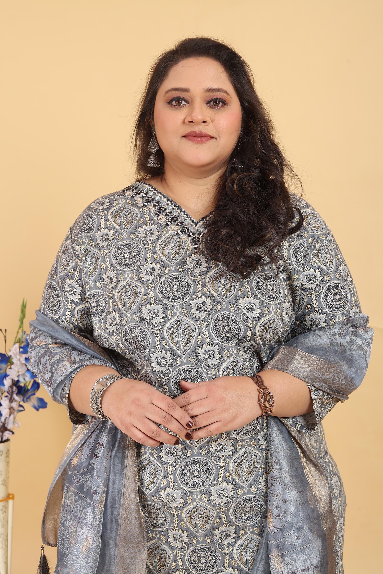 Clothiks Premium Riyon Export Quality With Handwork kurti