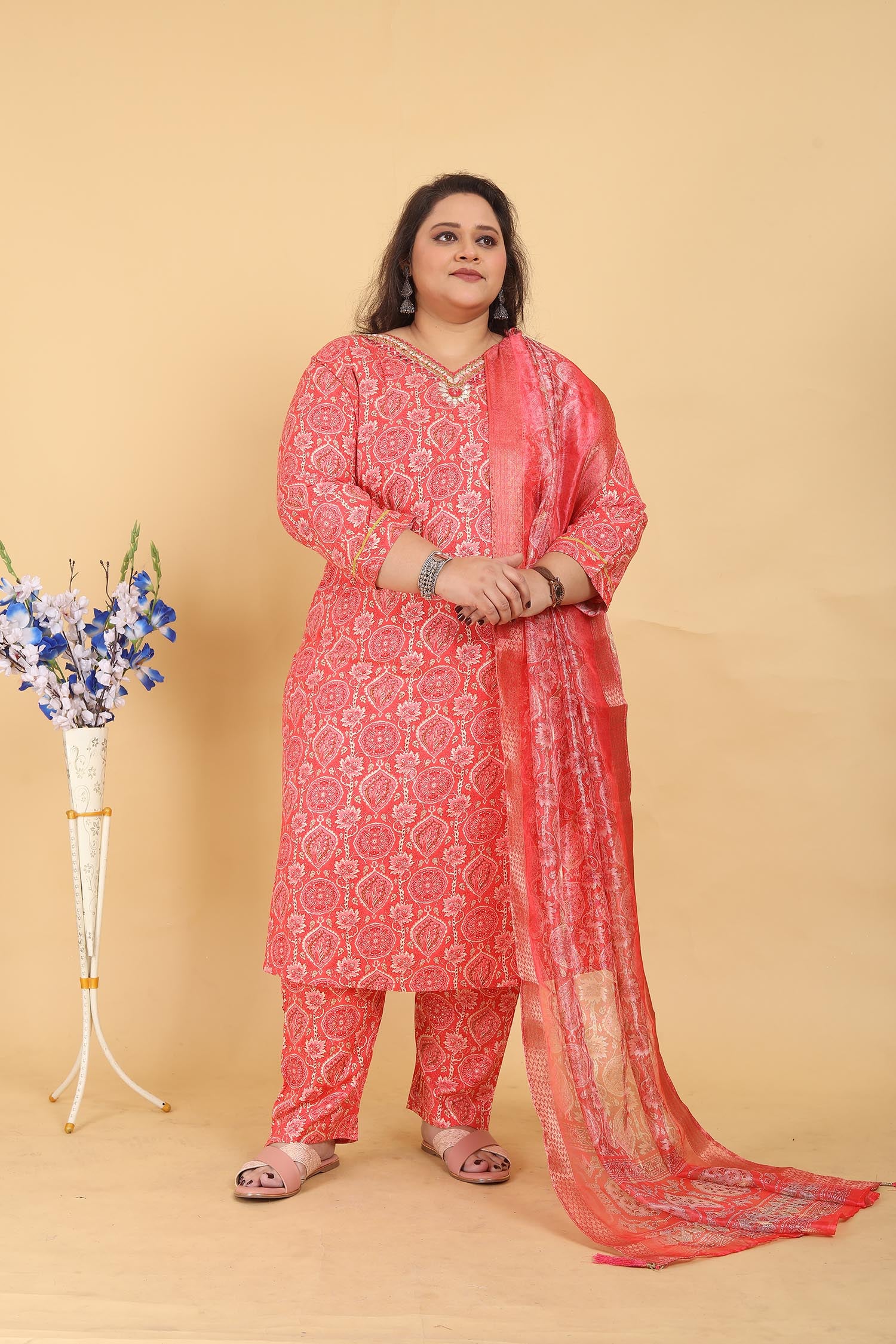 Clothiks Premium Riyon Export Quality With Handwork kurti