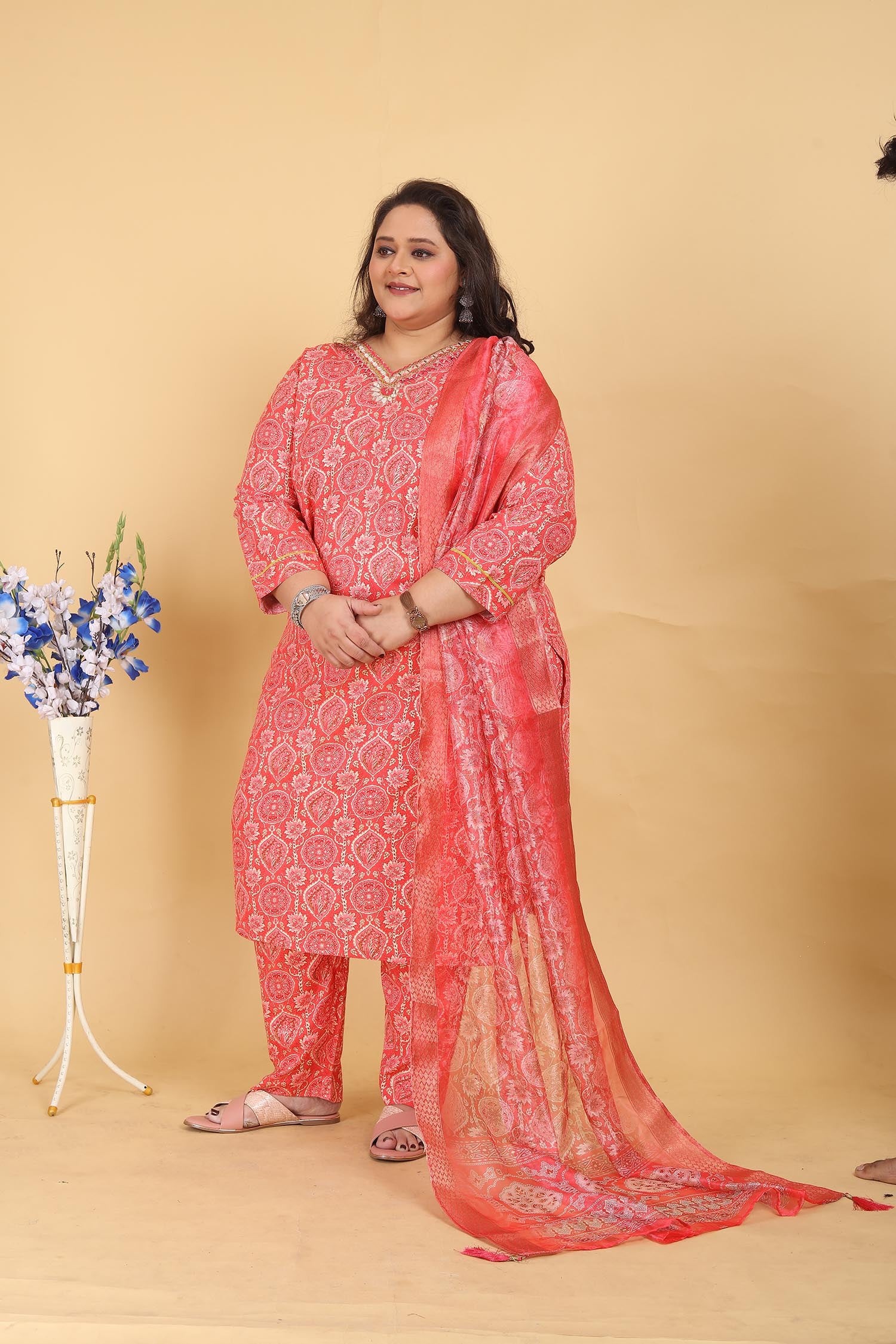 Clothiks Premium Riyon Export Quality With Handwork kurti