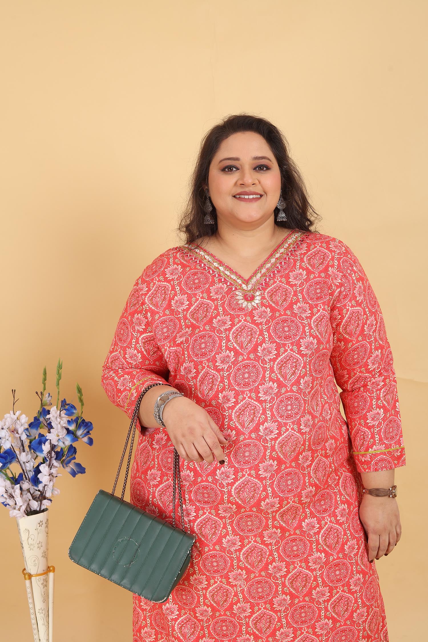 Clothiks Premium Riyon Export Quality With Handwork kurti