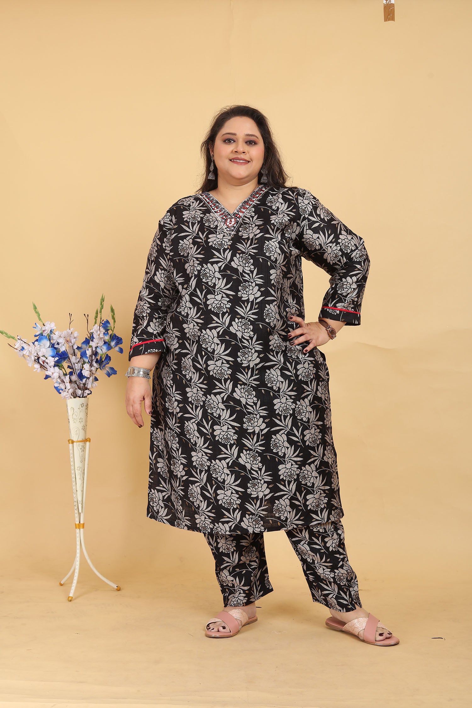 Clothiks Premium Lichi Viscose Export Quality With Handwork kurti