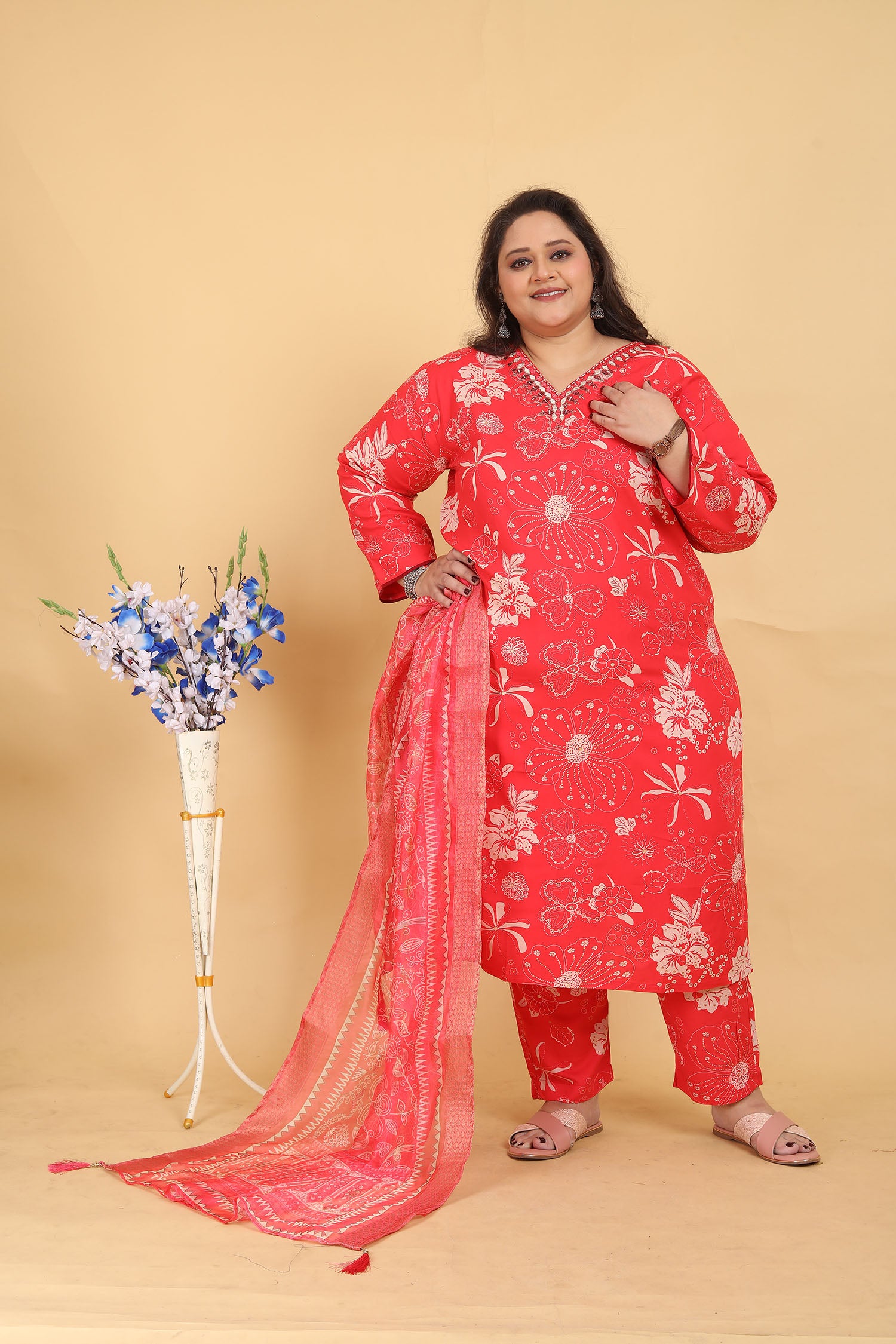 Clothiks Premium Lichi Viscose Export Quality With Handwork kurti