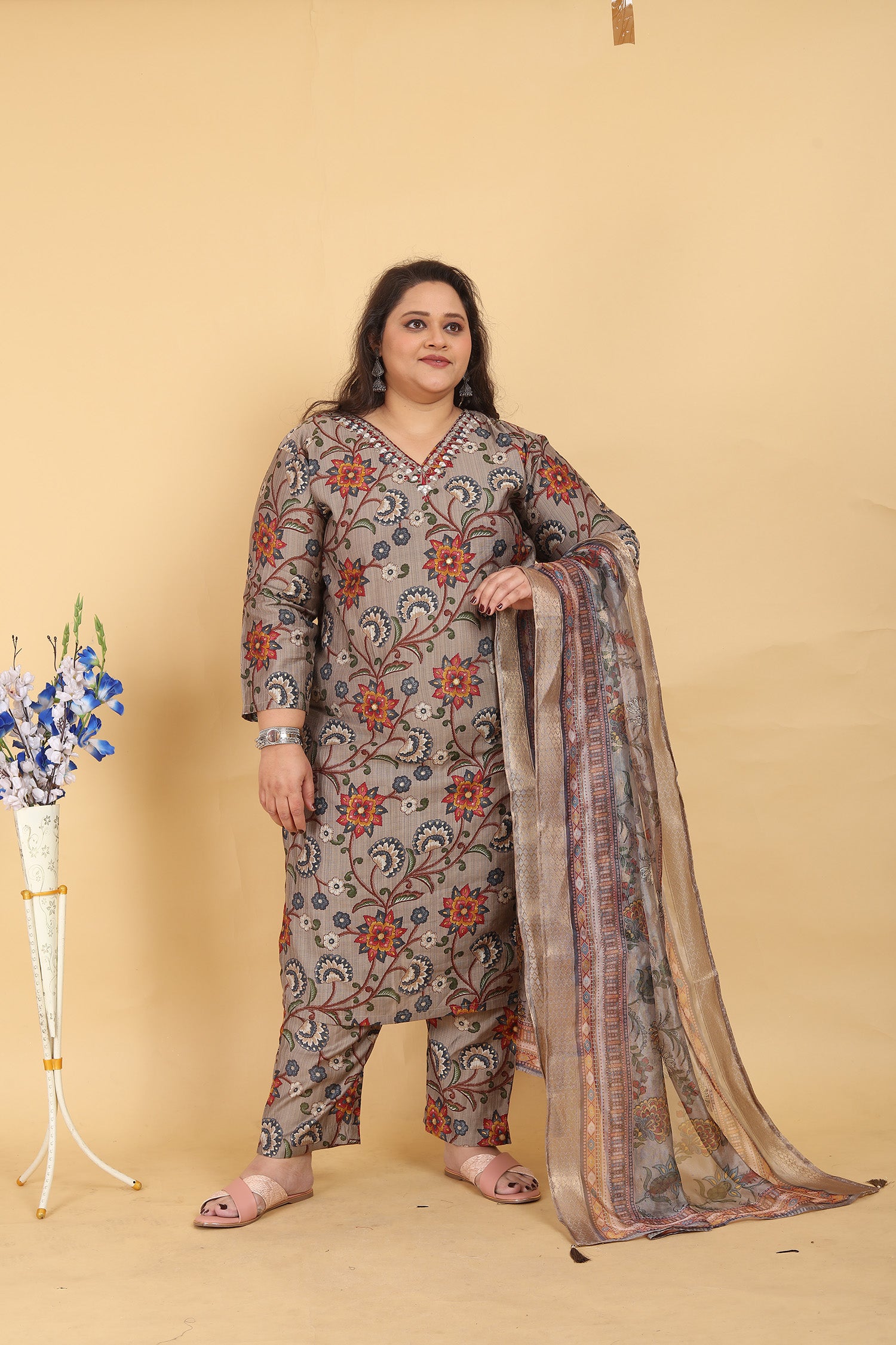 Clothiks Premium Lichi Viscose Export Quality With Handwork kurti