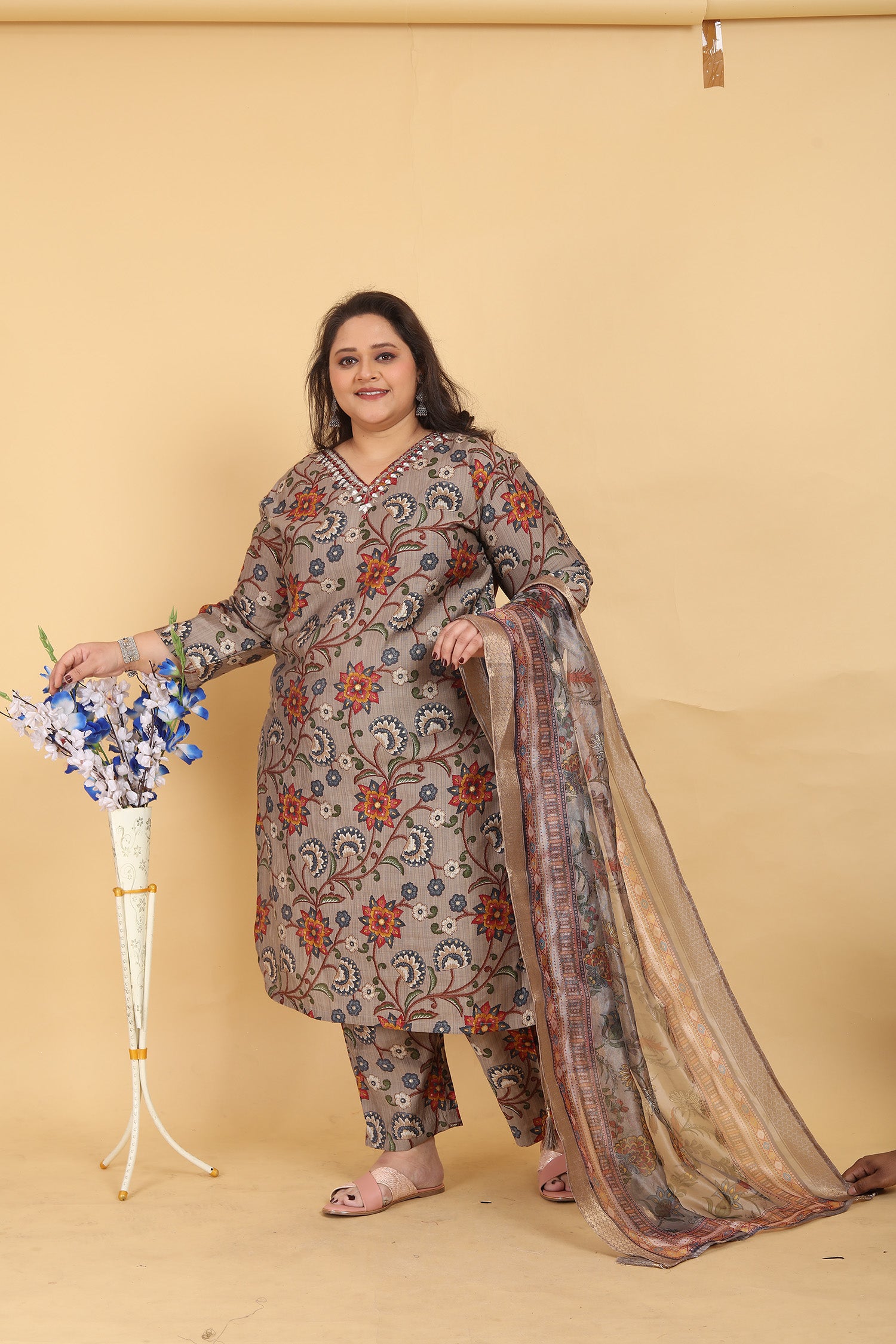 Clothiks Premium Lichi Viscose Export Quality With Handwork kurti